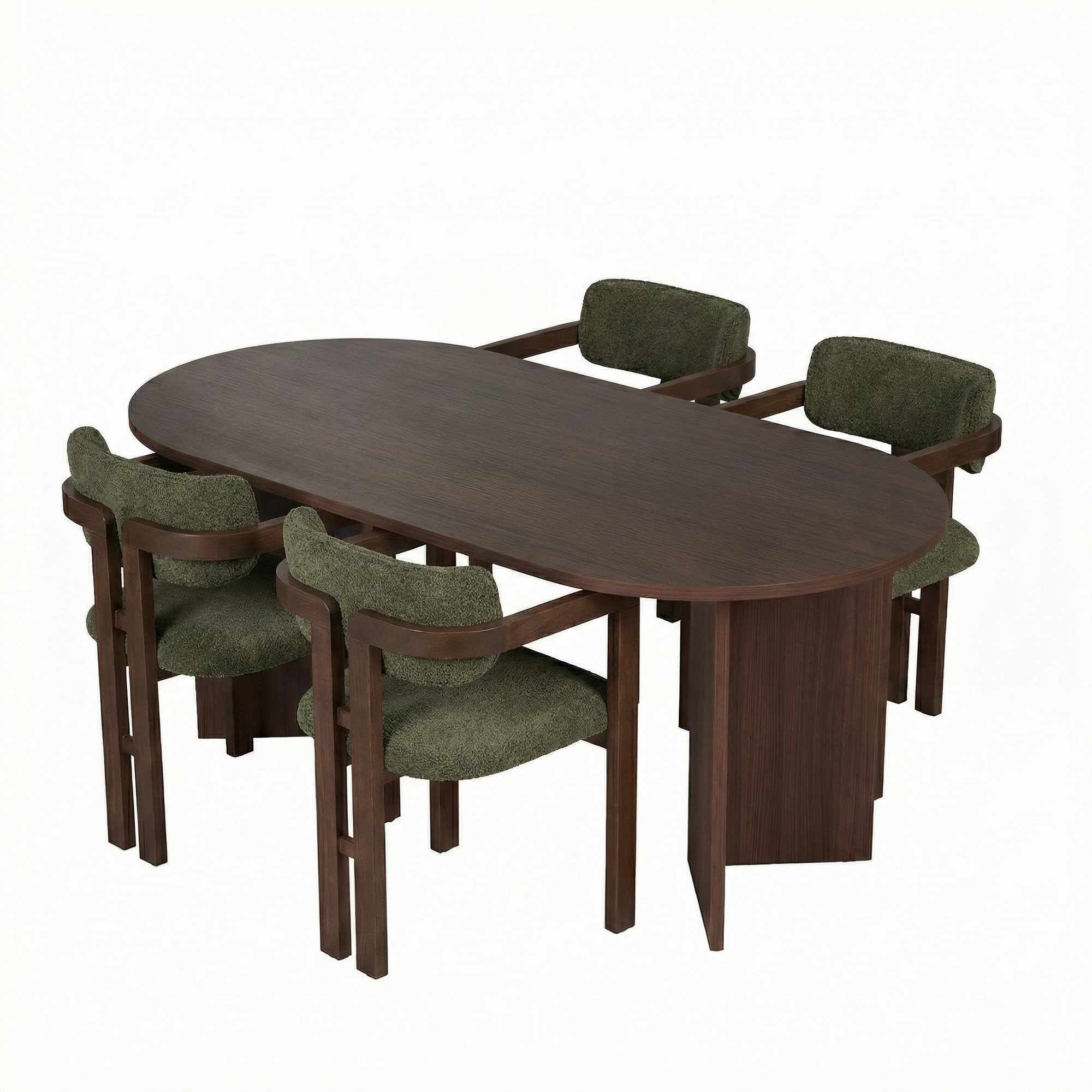 Skye Decor Essgruppe Sablin 4 Boho Set, (Set, 5-tlg., 1 Tish,4 Stühle), bestenend aus 4 Stühl und 1 Tish Modern Esszimmer Set