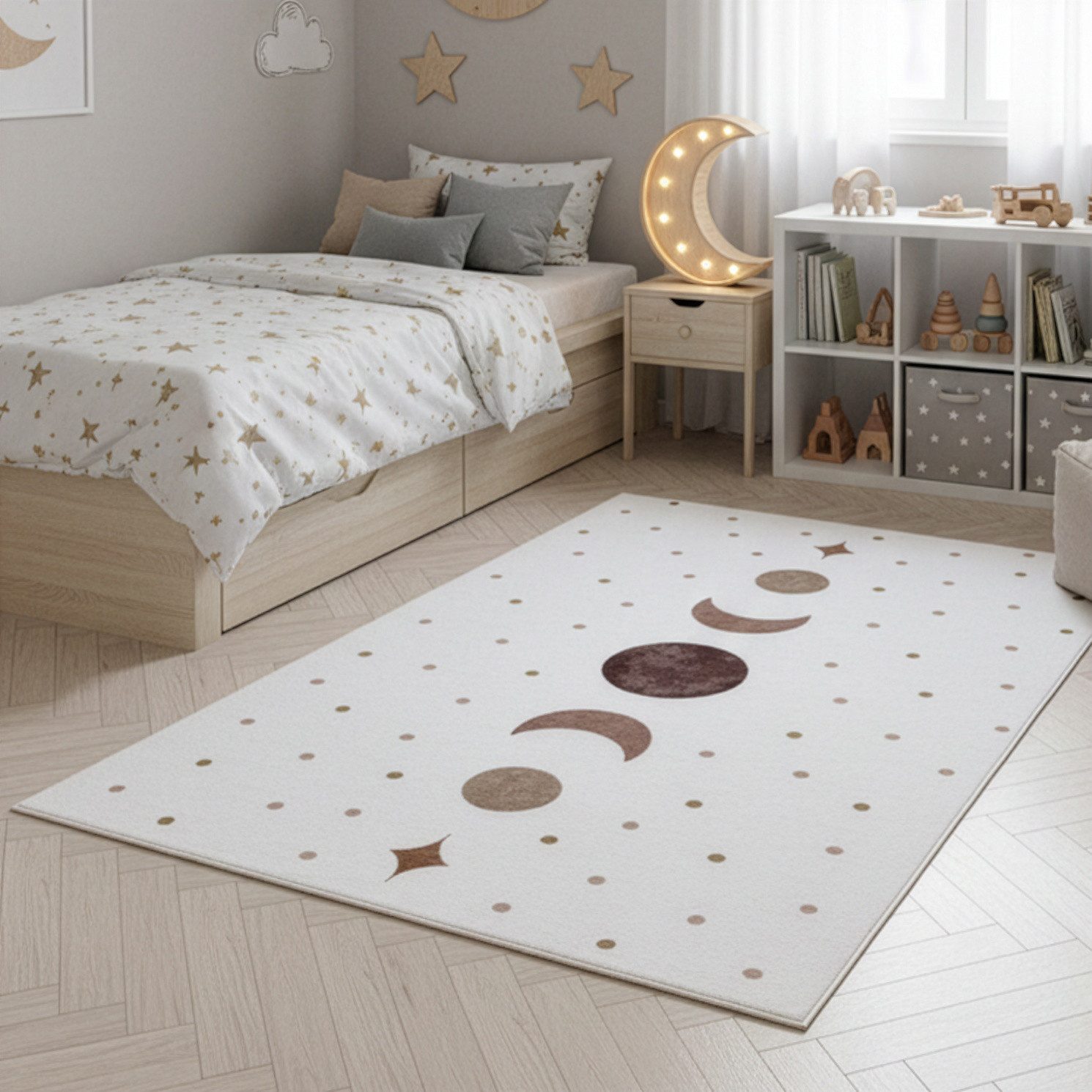 Ayyildiz Teppiche Kinderteppich COCO 1136, rechteckig, Höhe: 8 mm, Waschbar bei 30 °C, rutschhemmend, OEKO-TEX® zertifiziert