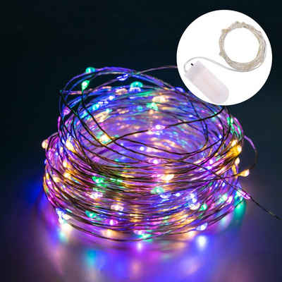 CALIYO LED Lichtleiste »10*2M Micro LED Lichterkette mit Batterie betrieb«, für Party, Garten, Weihnachten, Halloween, Hochzeit, Beleuchtung Deko
