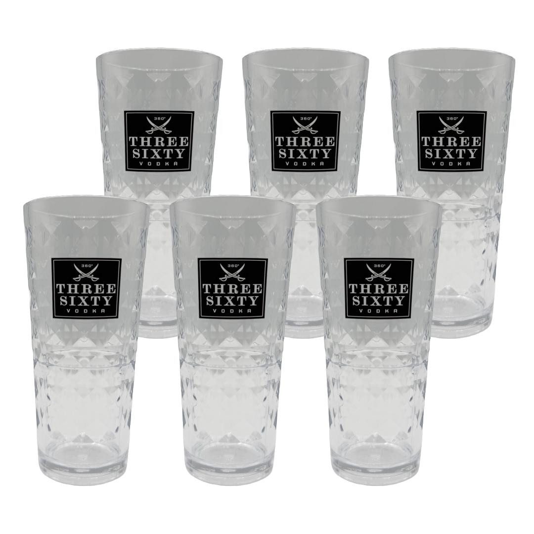 Mixcompany Gläser-Set Three Sixty Vodka Becher 0,3 l geeicht 6er Set wiederverwendbare Fest