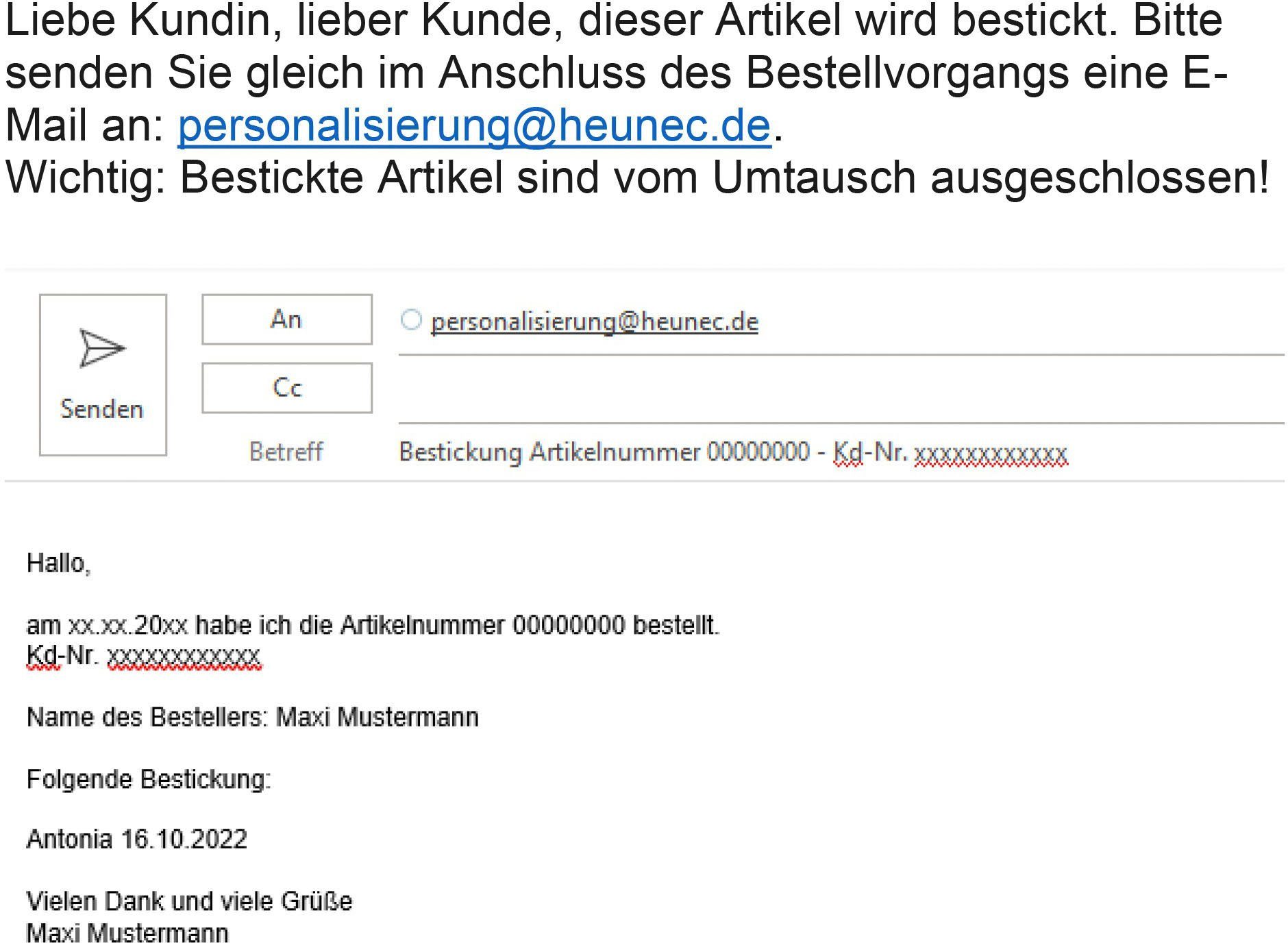 Heunec® Kuscheltier Bär, 70 cm, mit individuell bestickbarem Herz