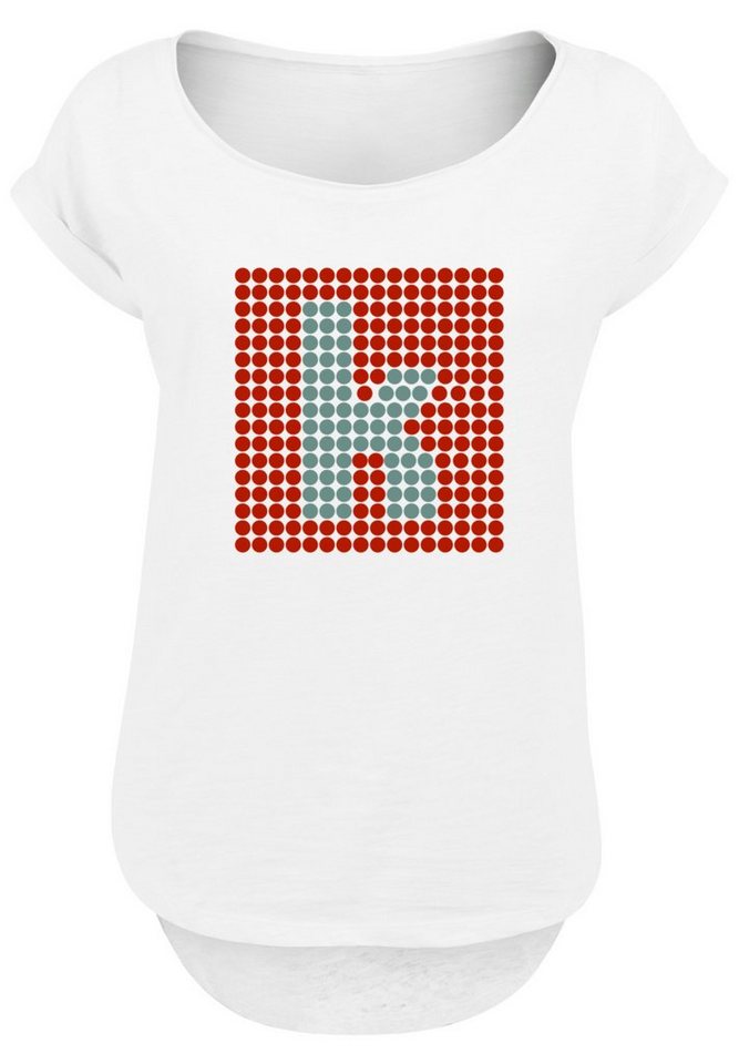 F4NT4STIC T-Shirt The Killers Rock Band K Glow Black Print, Hinten extra  lang geschnittenes Damen T-Shirt
