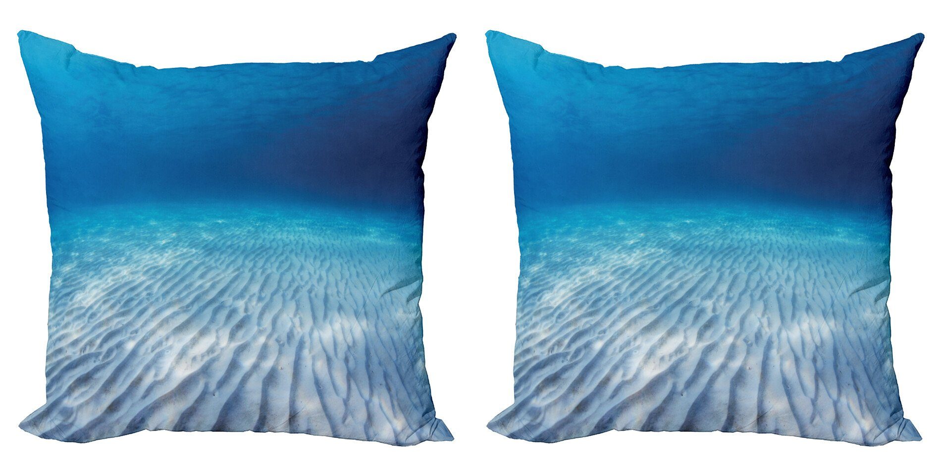 Stück), Klares Abakuhaus Modern Wasser Doppelseitiger (2 und Accent Kissenbezüge Wellen Ozean Digitaldruck,
