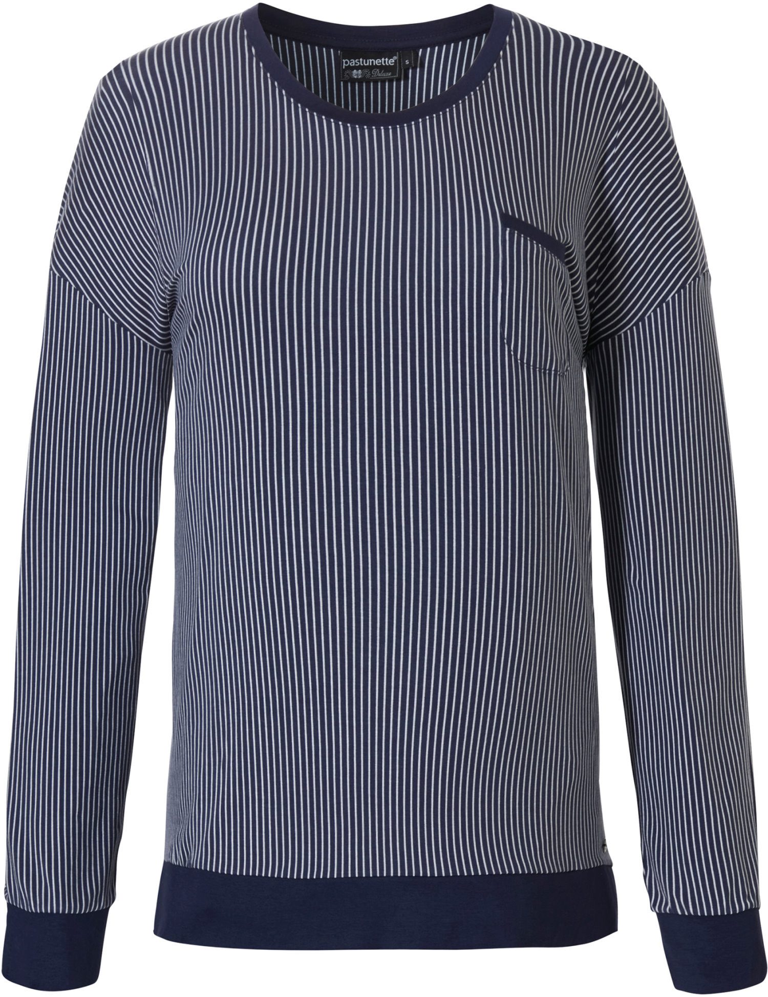 Pyjamaoberteil Damen Pyjamashirt mit langem Arm