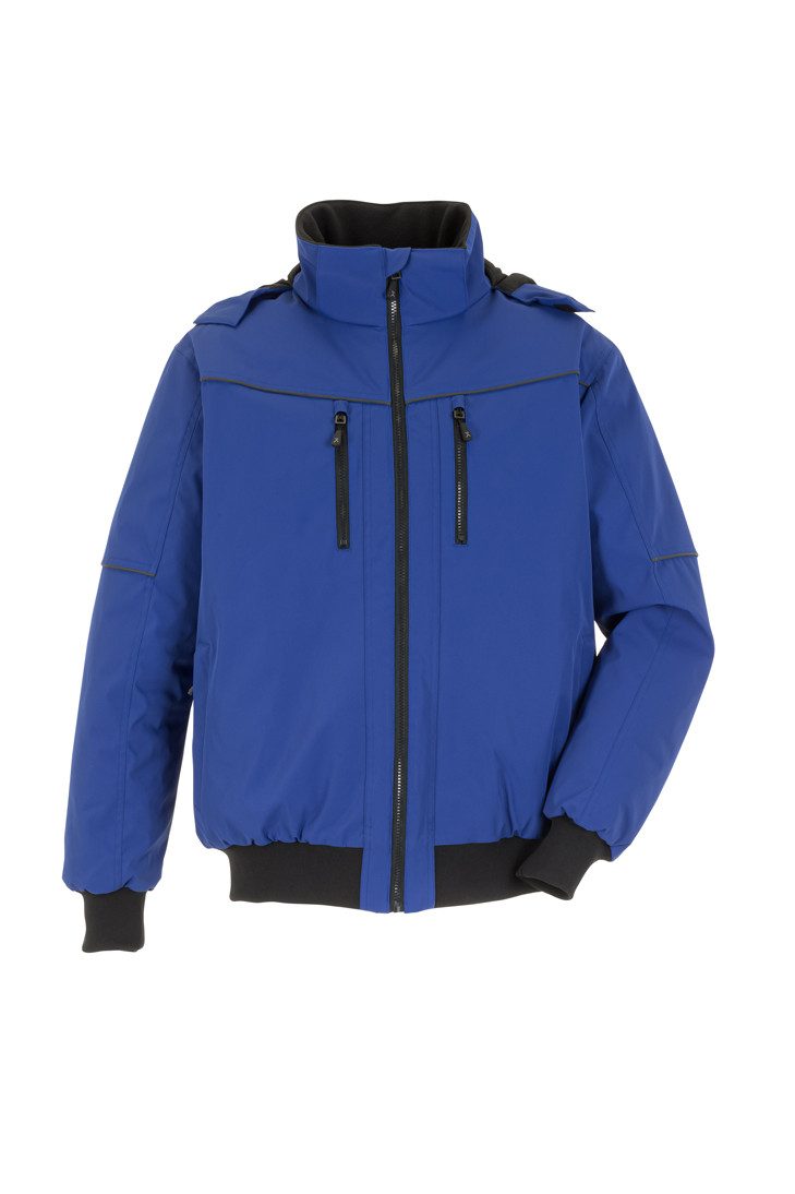 Planam Outdoorjacke PLANAM Unisex Plane-Blouson OUTDOOR Kapuze Reflex Kornblumenblau