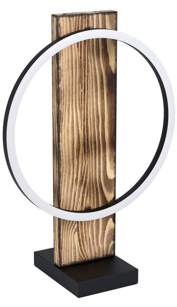 EGLO Tischleuchte BOYAL, LED fest integriert, Warmweiß, Tischleuchte, Braun, Schwarz, Weiß, LED Lampe mit Schalter, Tischlampe