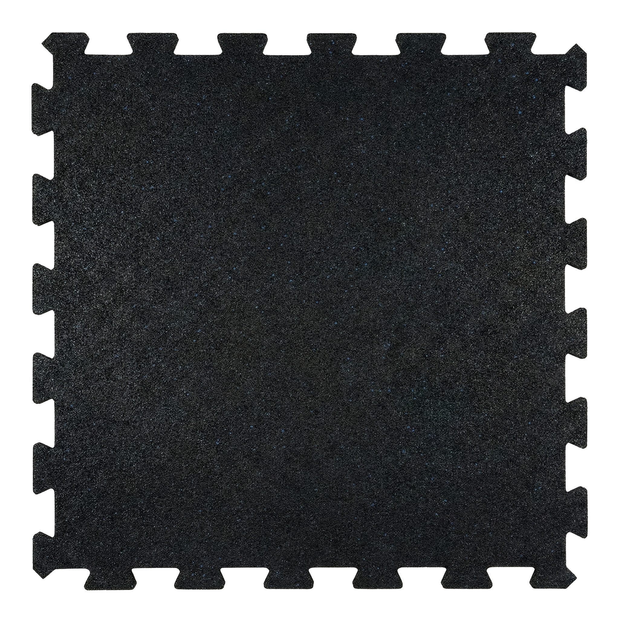 Floordirekt Sportmatte Gummi Steckmatte mit V-Interlocking-System für Fitnessgeräte, Erweiterbares Stecksystem, Geräuschreduzierend