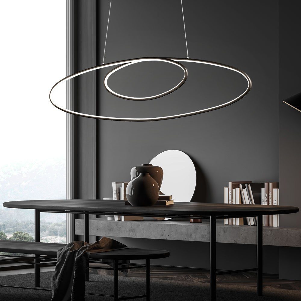 TRIO Leuchten Pendelleuchte, LED-Leuchtmittel fest verbaut, Warmweiß, LED Pendelleuchte dimmbar höhenverstellbar Leuchte
