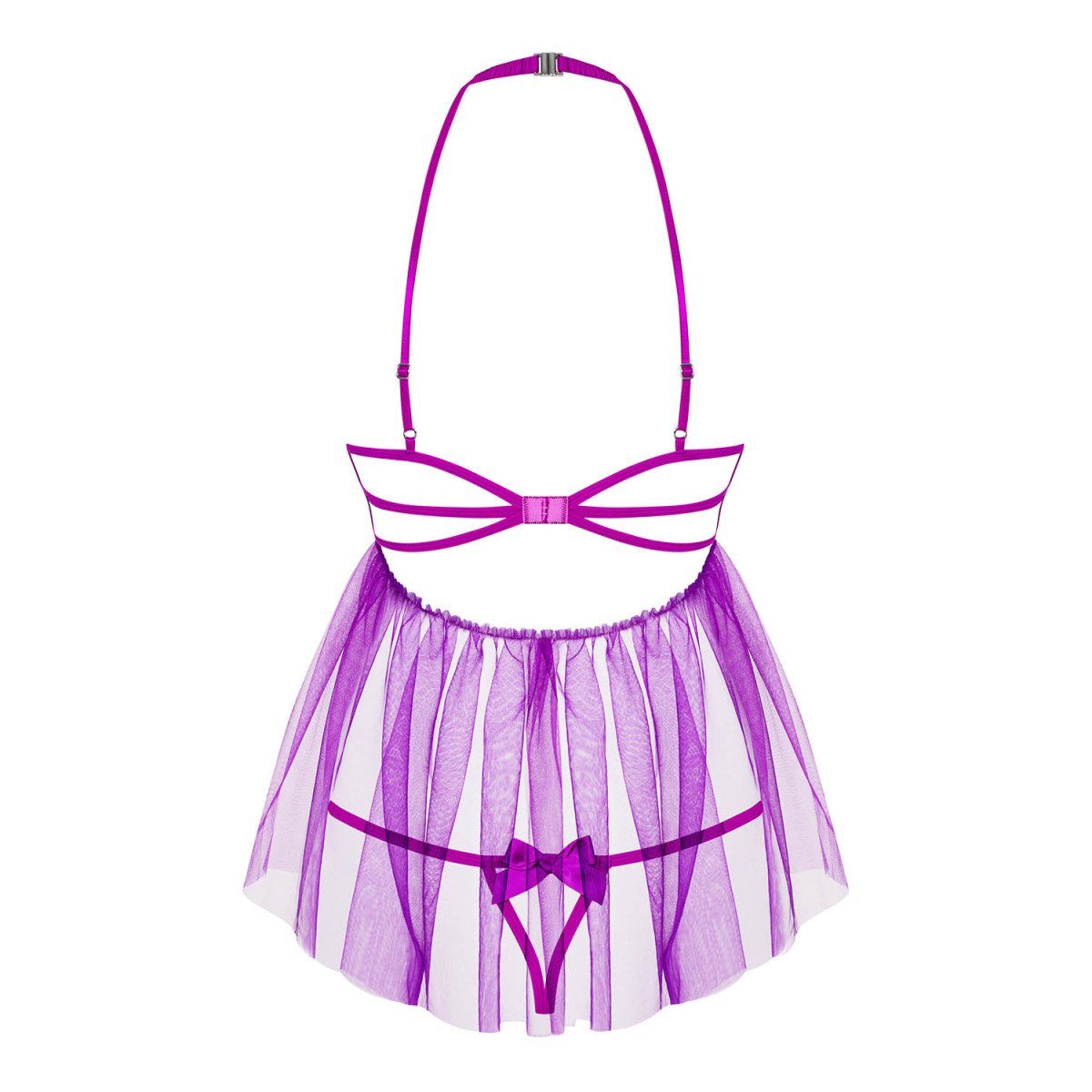 Delishya (L/XL) OB & - babydoll Obsessive purple Nachthemd thong