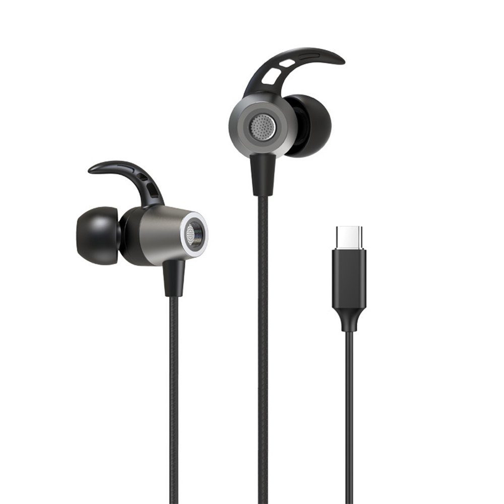 USB-C Kopfhörer, Kopfhörer GelldG Typ im mit Ohr In-Ear-Kopfhörer Mikrofon C