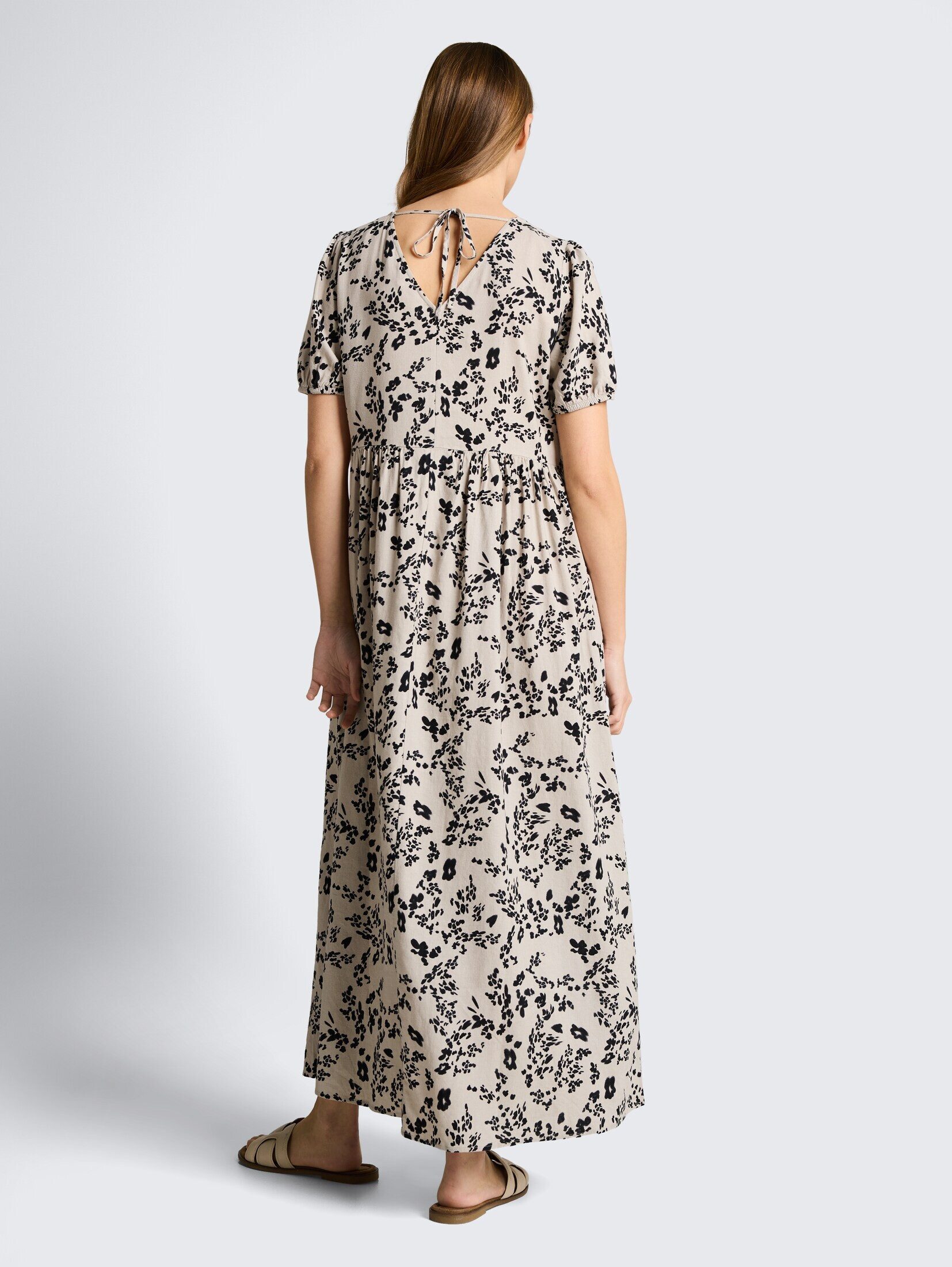 TOM TAILOR Denim Midikleid Kleider & Jumpsuits Midi-Kleid mit Leinenanteil