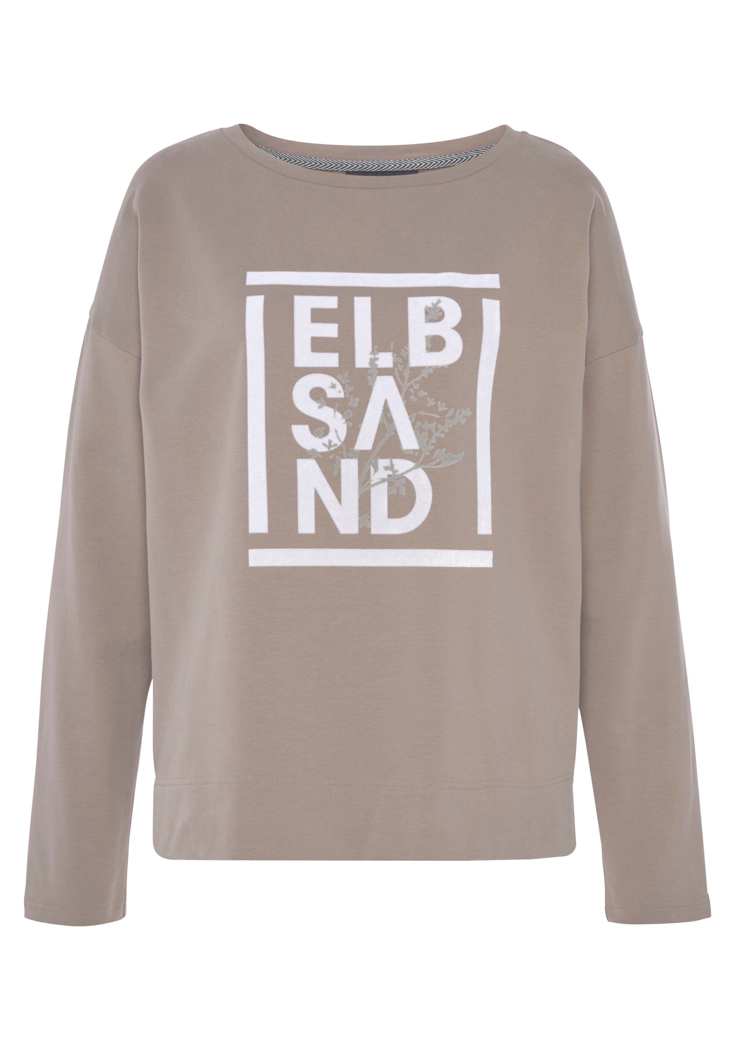 Elbsand Sweatshirt mit Frontprint, sportlicher Sweater aus elastischer Baumwolle. € 49,99