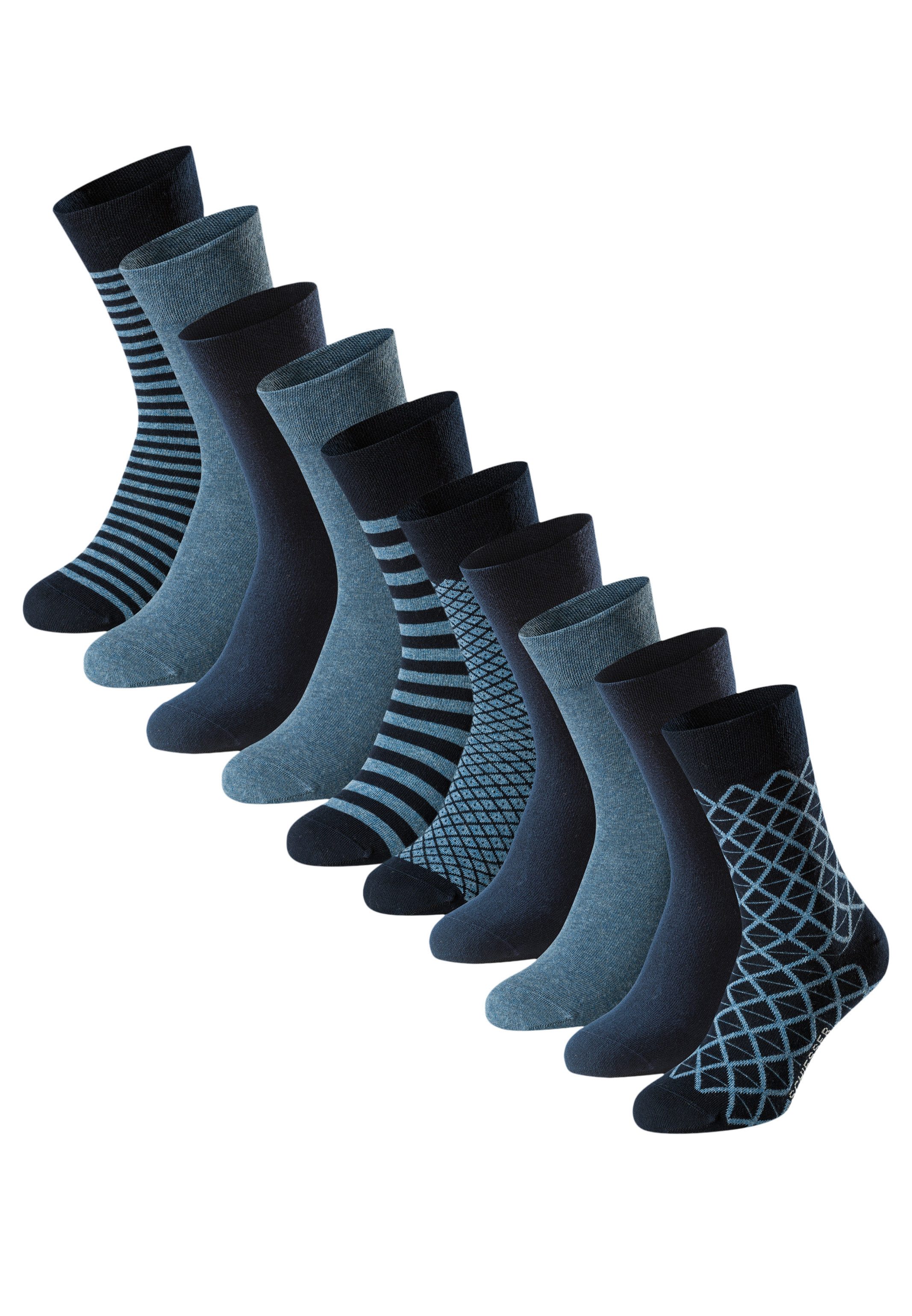 Schiesser Langsocken 10er Pack Bluebird (Spar-Set, günstig online kaufen