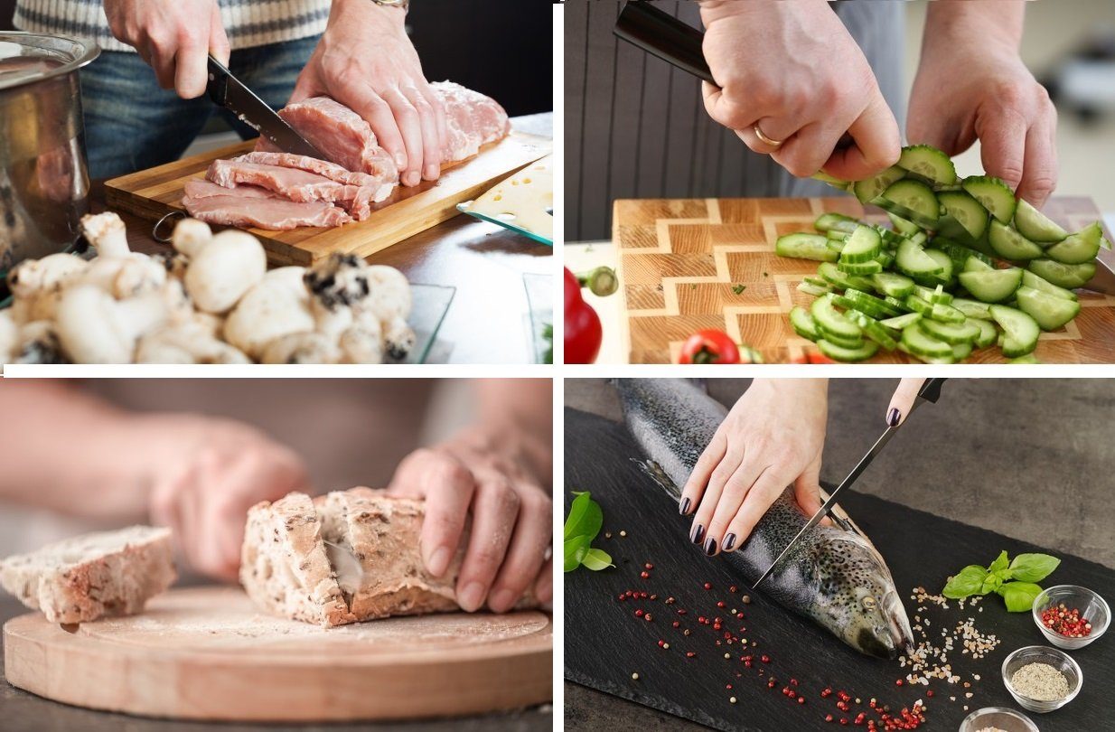 6 Edtition Pizzamesser Klappbox Messer Cheffinger & Chefmesser in (5 Messerset Messer-Set scharfe Motiv teiliges Küchenmesser Messerklingen Gold 2 1 Sparschäler)