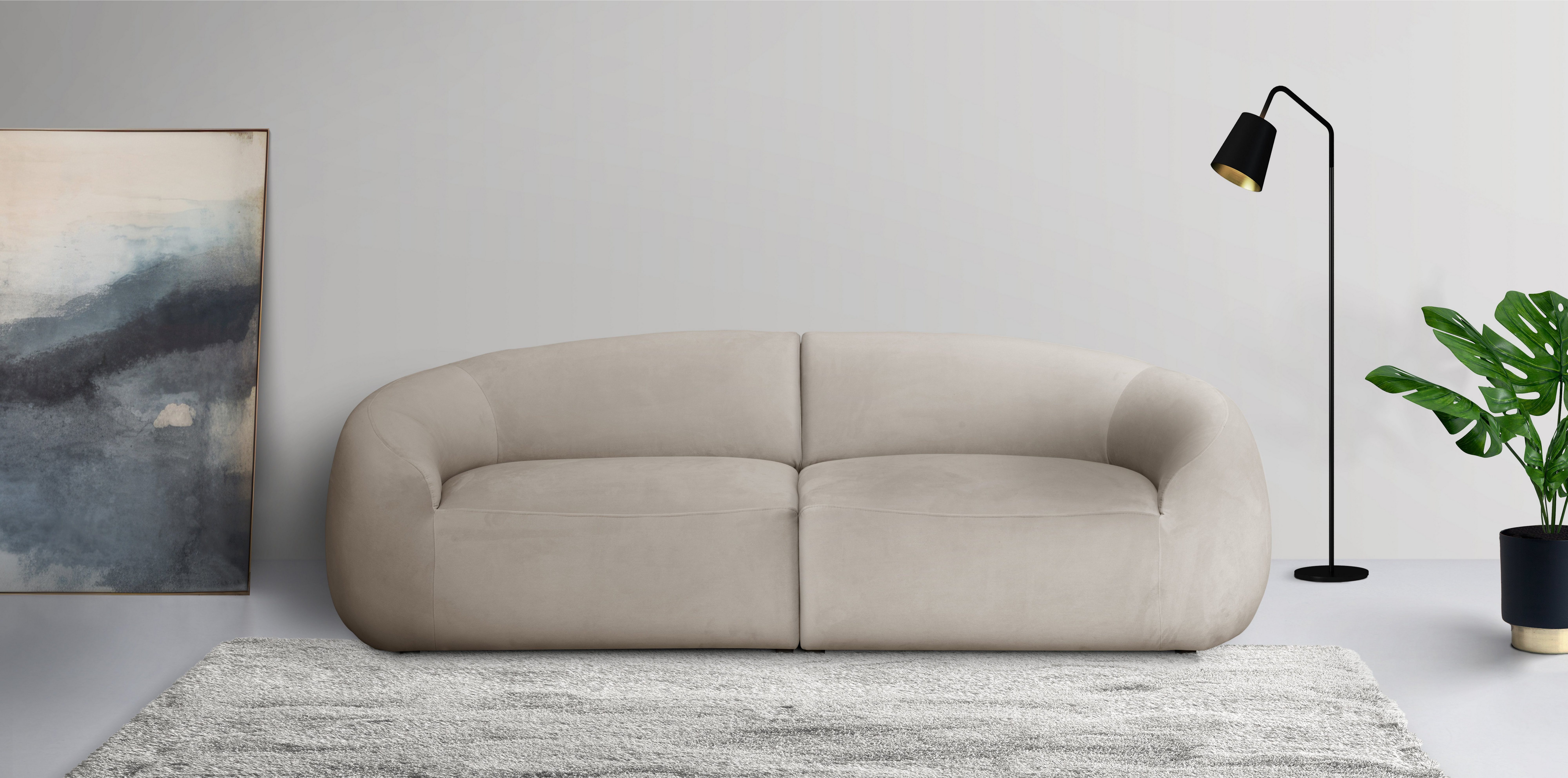 LeGer Home by Lena Gercke Big-Sofa "YANI, Designersofa, organische Form, Ma günstig online kaufen