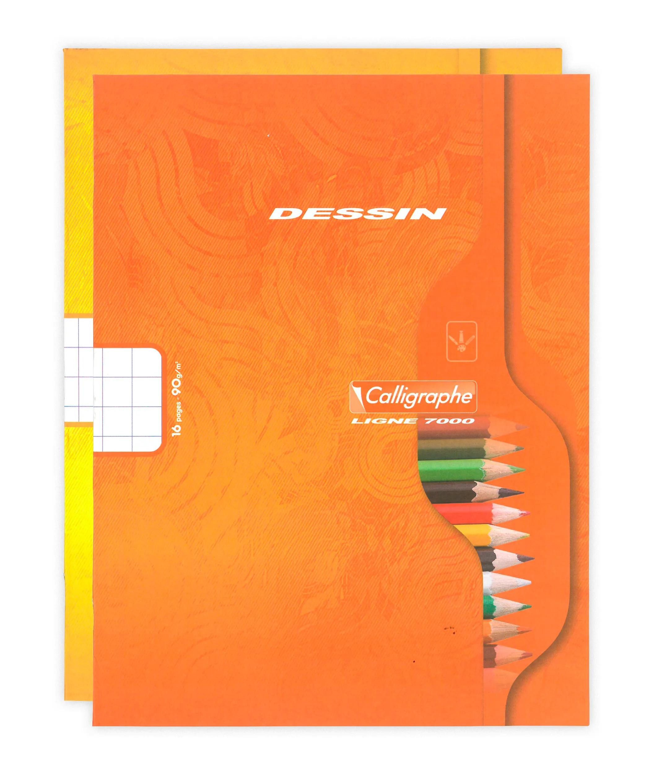 CLAIREFONTAINE Malvorlage 25x Zeichenheft 17x22cm kar 10x10 90g - Sortiert 552C, Calligraphe 7000