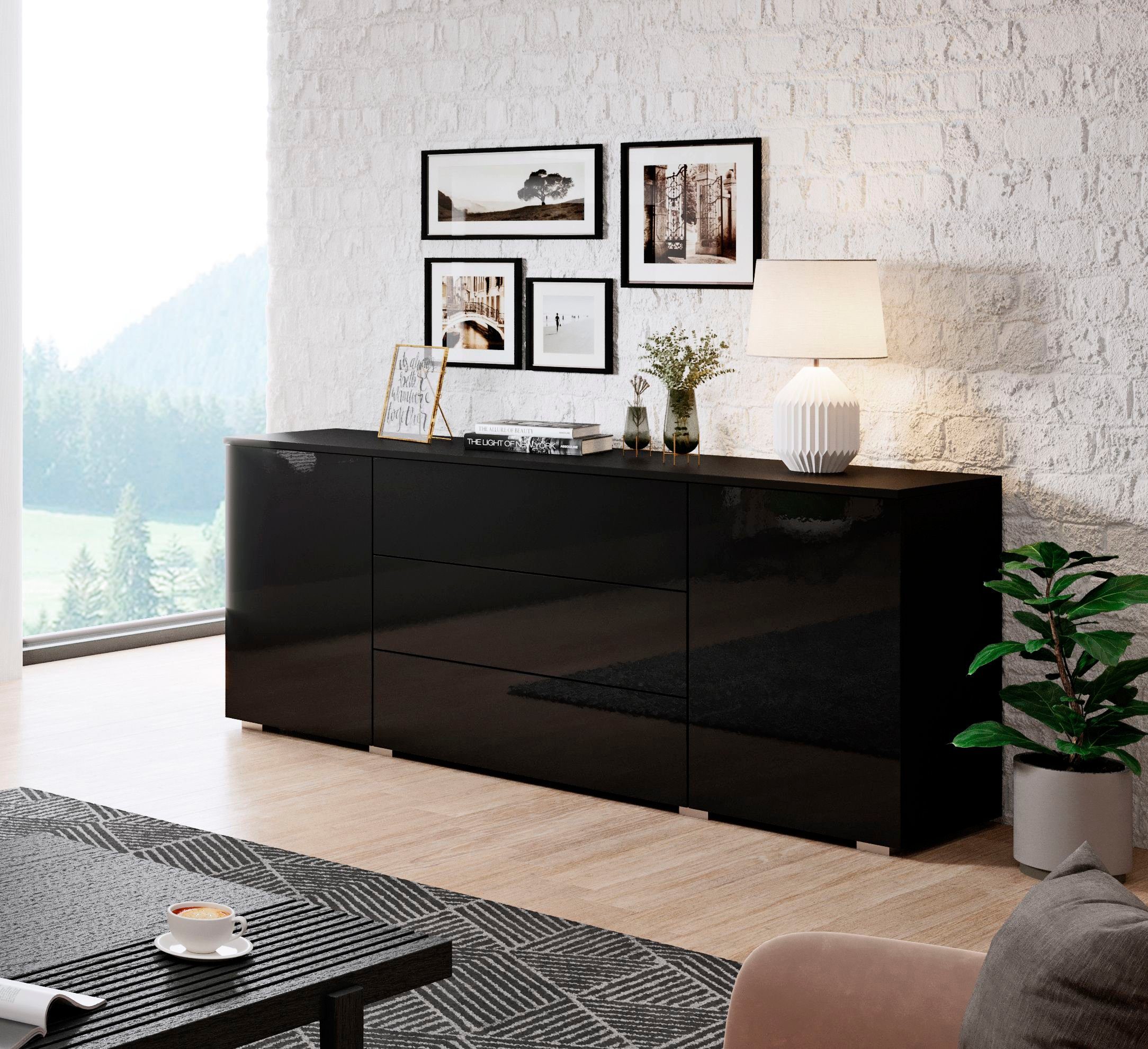 Schwarze Wohnzimmermöbel online kaufen | OTTO