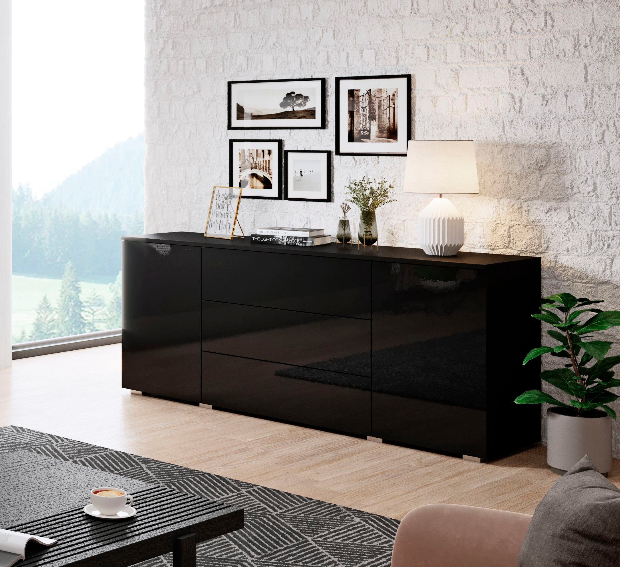 INOSIGN Sideboard PARIS (1 St), Moderne 150cm breite grifflose Kommode, vie günstig online kaufen