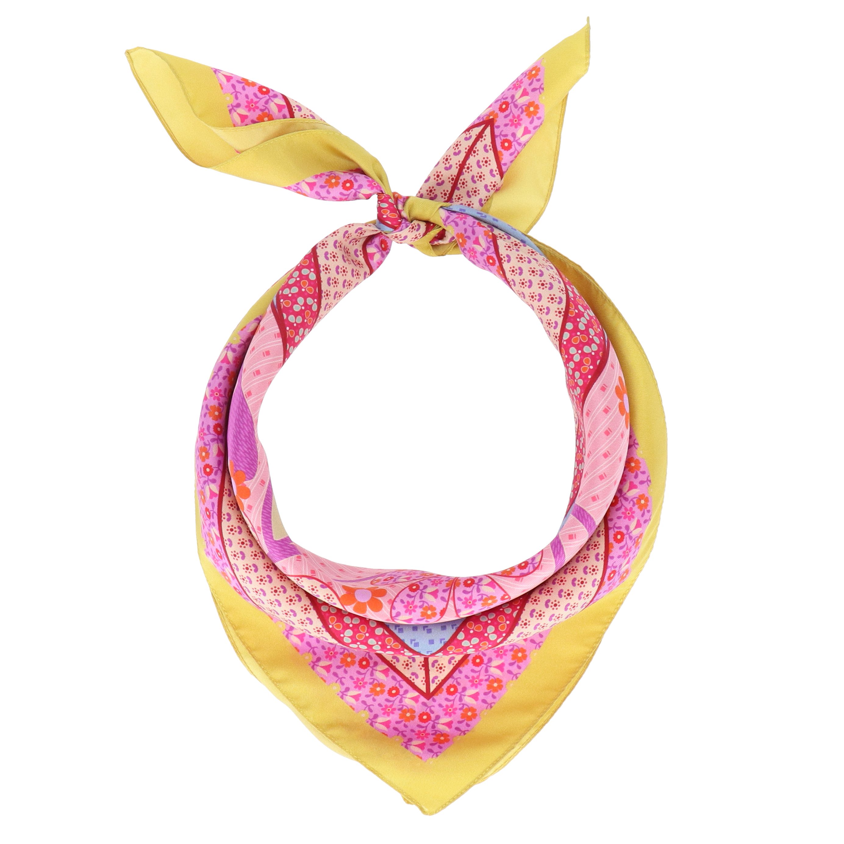 halsüberkopf Accessoires Seidentuch Flower Power, mit grafischem Blumenprint