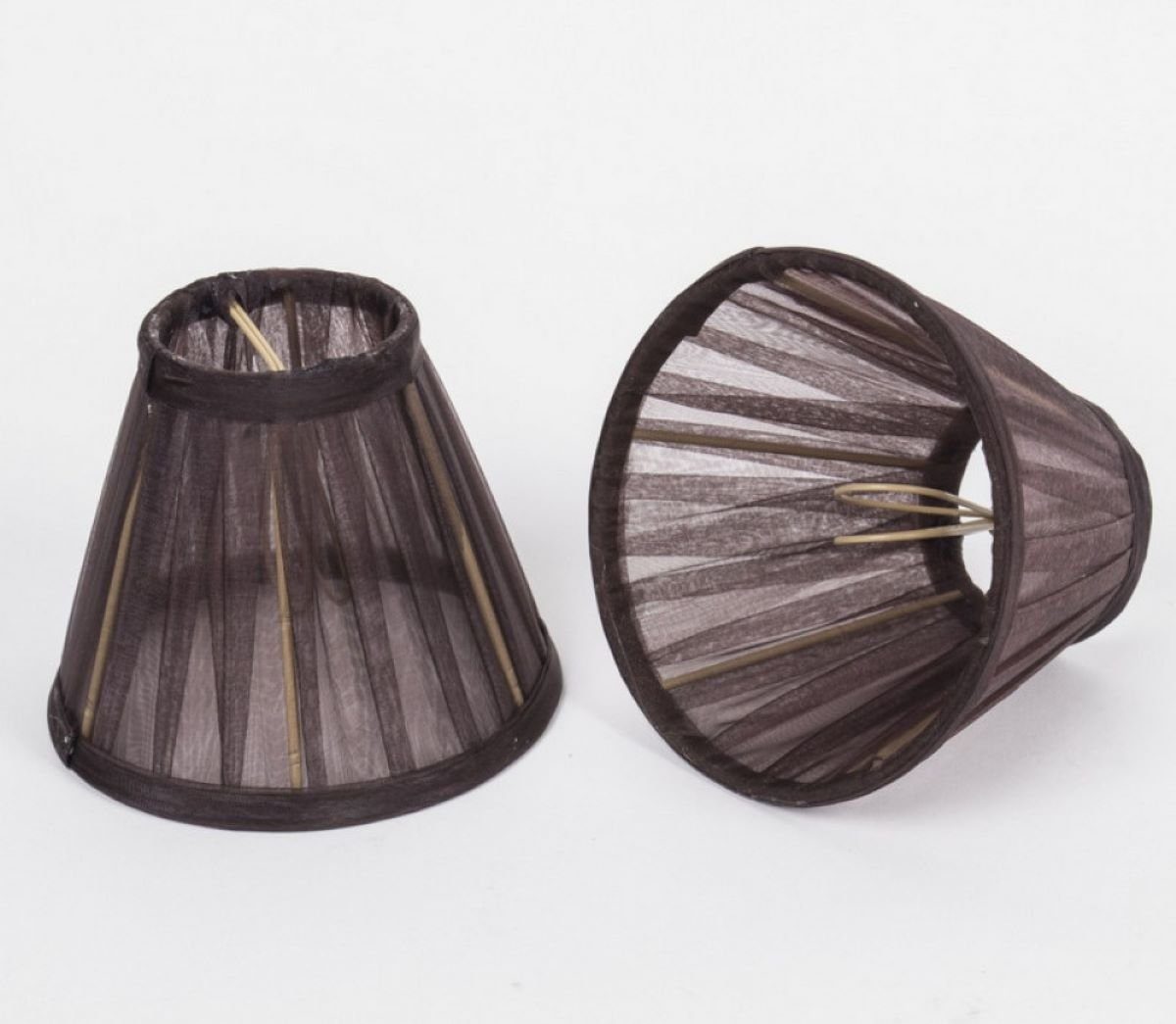 Dutch Style Lampenschirm Klemmlampenschirm Mini Bordeaux Braun Barock Stil E14, Klemmlampenschirm E14