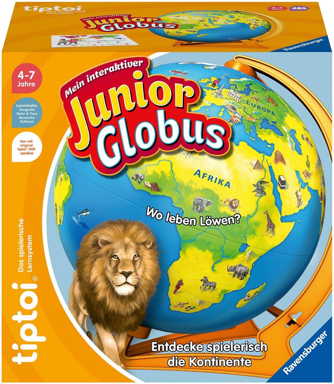 Ravensburger Globus tiptoi® Mein interaktiver Junior Globus, Made in Europe