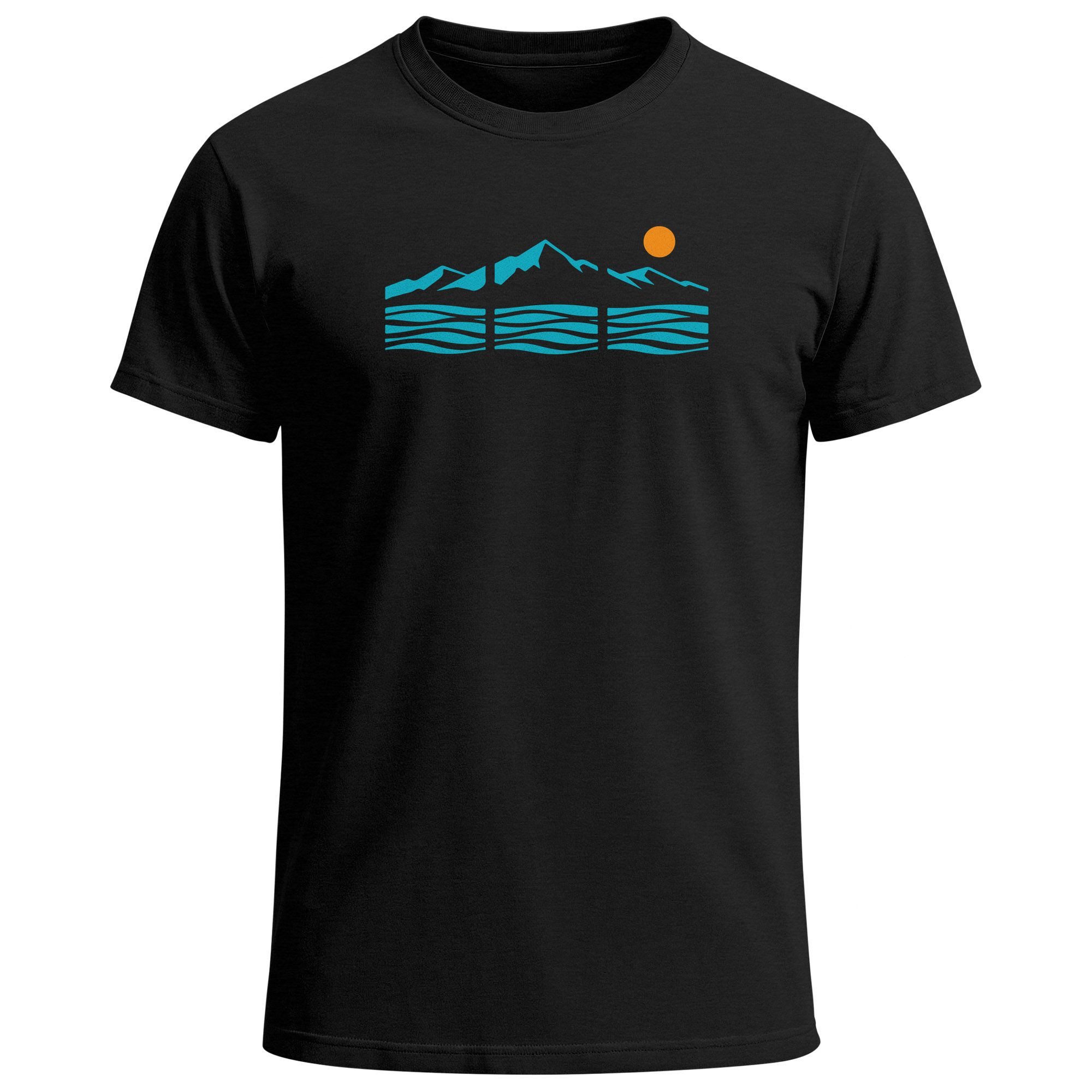 Neverless Print-Shirt Herren T-Shirt Grafik Landscape Illustration Berge Na günstig online kaufen