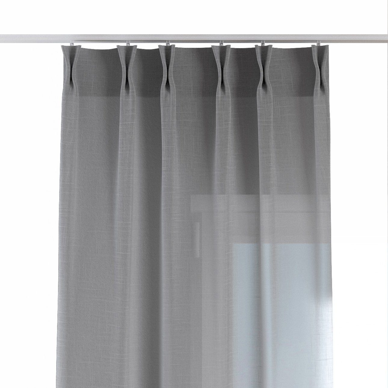 Vorhang Vorhang mit flämischen 2-er cm, grau Falten Romantica, 100 60 Dekoria x