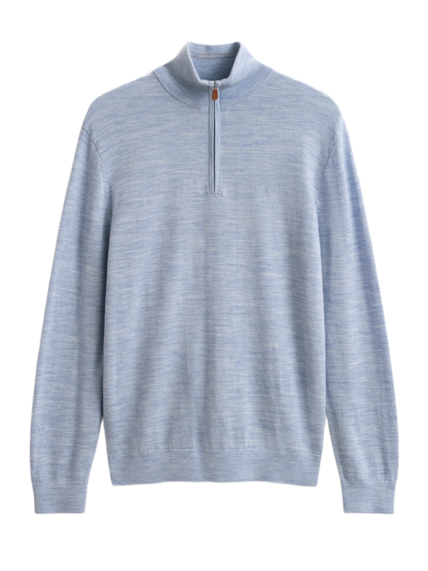 Gant Troyer blau,Casual,Baumwolle,Unifarben,Troyer-Kragen,Lang,Regular Fit