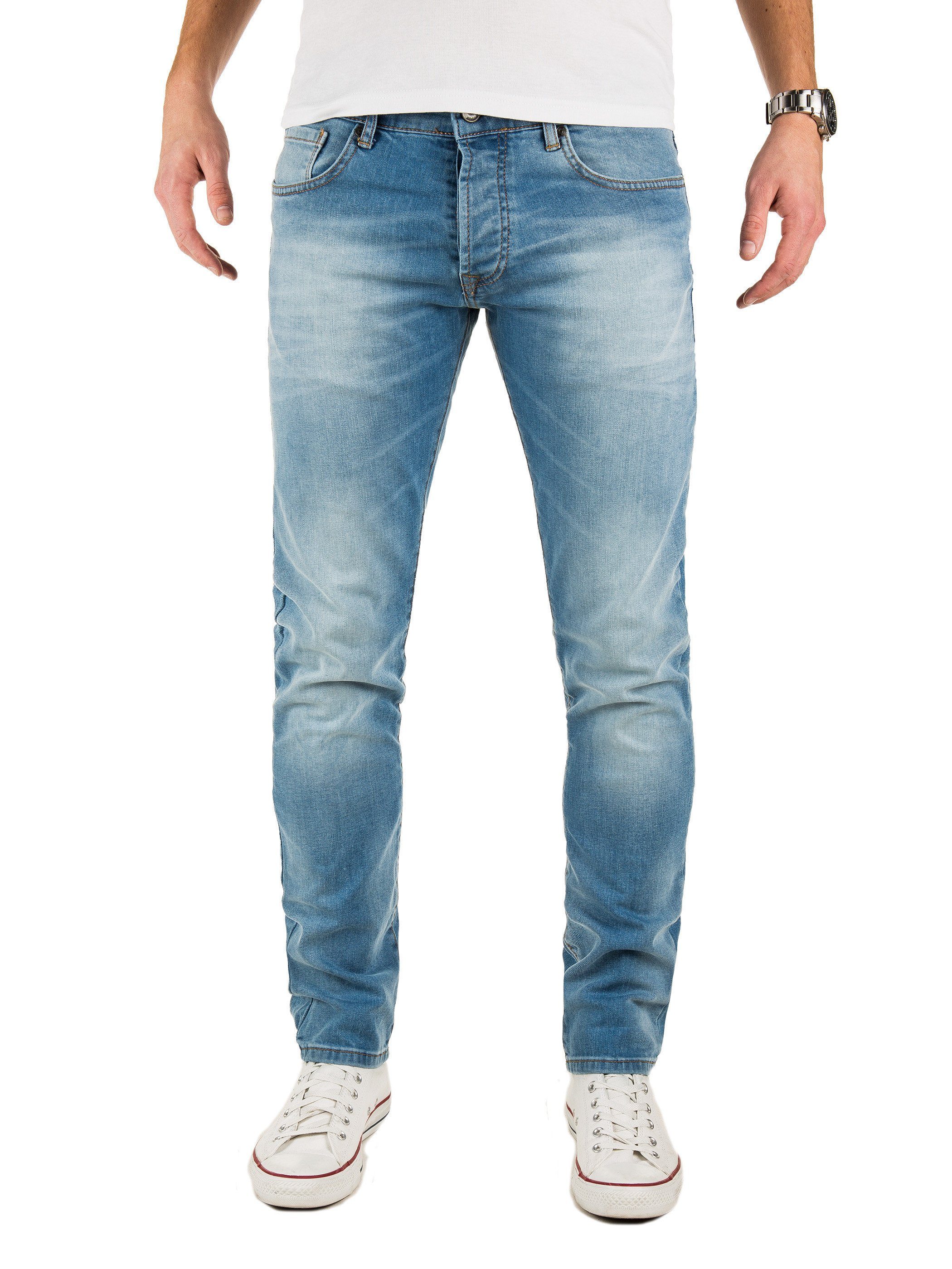 WOTEGA Slim-fit-Jeans WOTEGA - Jeans Rick 5-Pocket-Style Blau (bijou blue 183921)