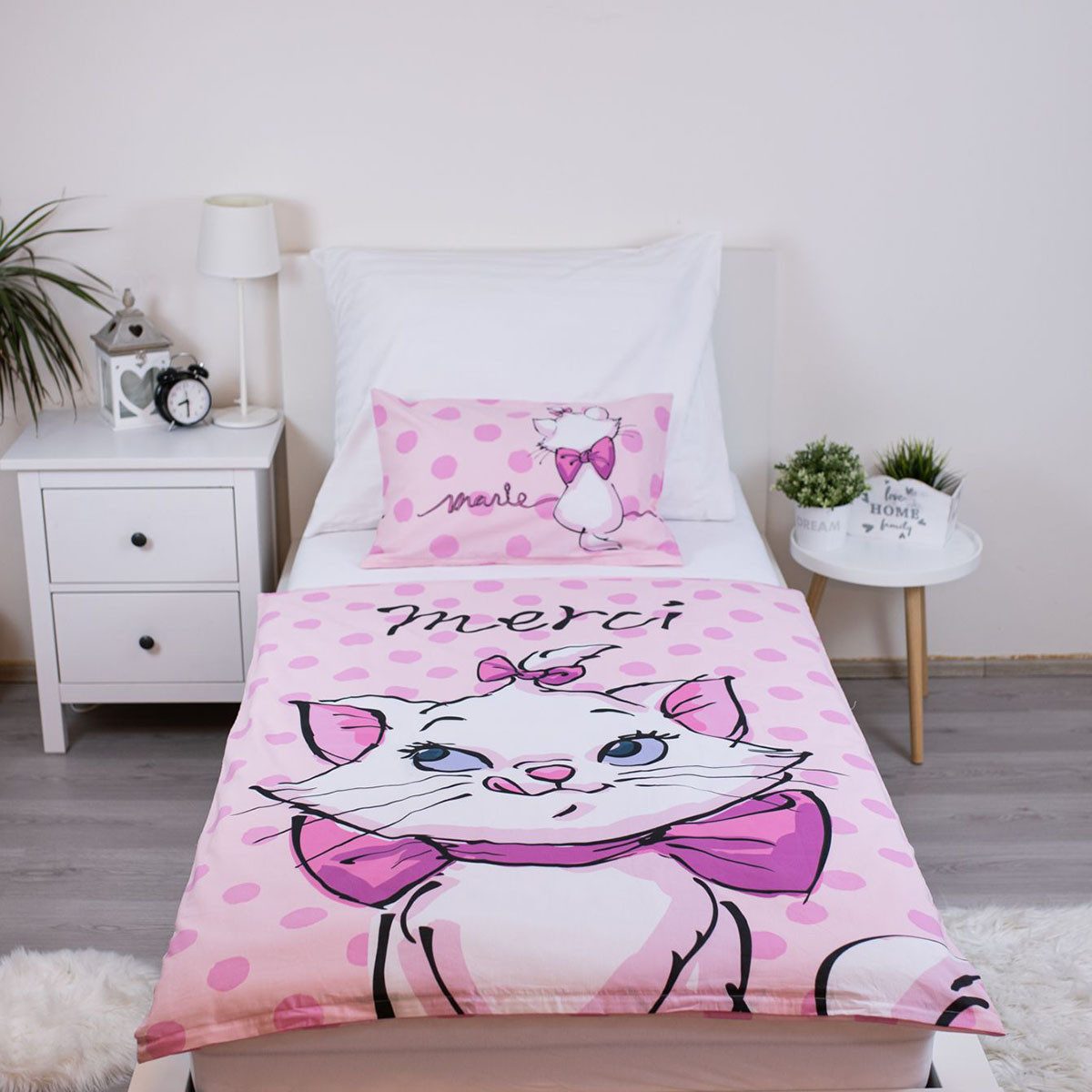 Disney Kinderbettwäsche Disney Marie Aristocats Babybettwäsche günstig online kaufen