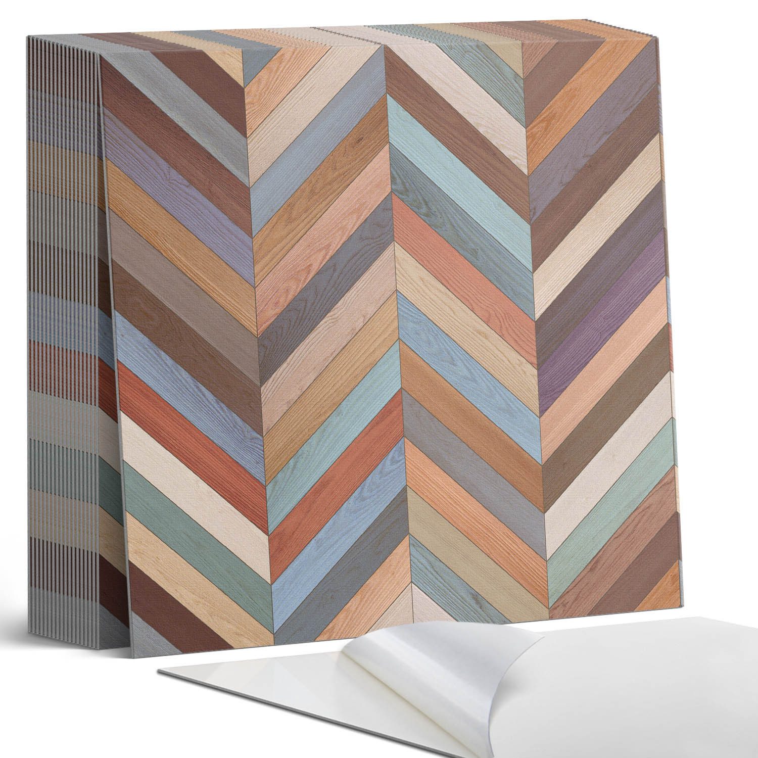 Coloray Vinylfliesen Selbstklebende Vinylfliesen für Wand und Boden, Selbstklebende PVC-Fliesen