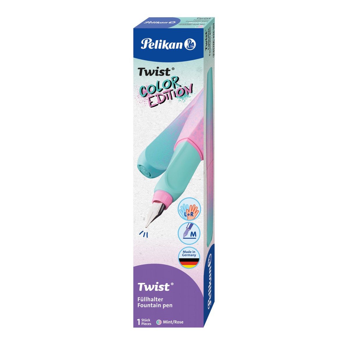 Pelikan Füller Pelikan Füller Twist Color Edition P457 M mint/rose Faltschachtel
