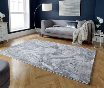 Teppich Luxuriöser OUSE JOY Teppich, Metallische Marmorierung, KADIMA DESIGN, Rechteckig, Höhe: 12 mm