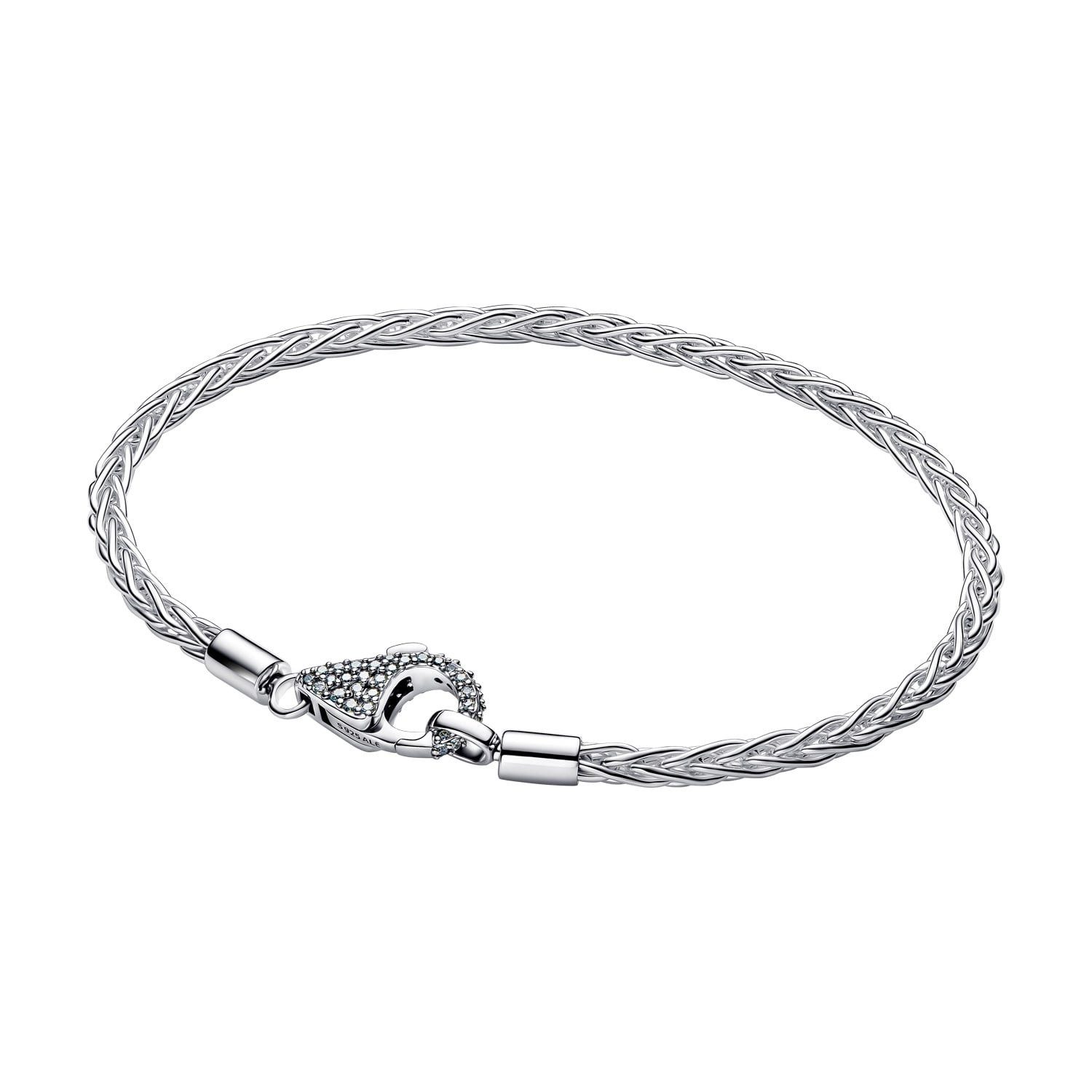 Pandora Charm-Armband DamenSilber Fuchsschwanz mit Pavé-Verschluss