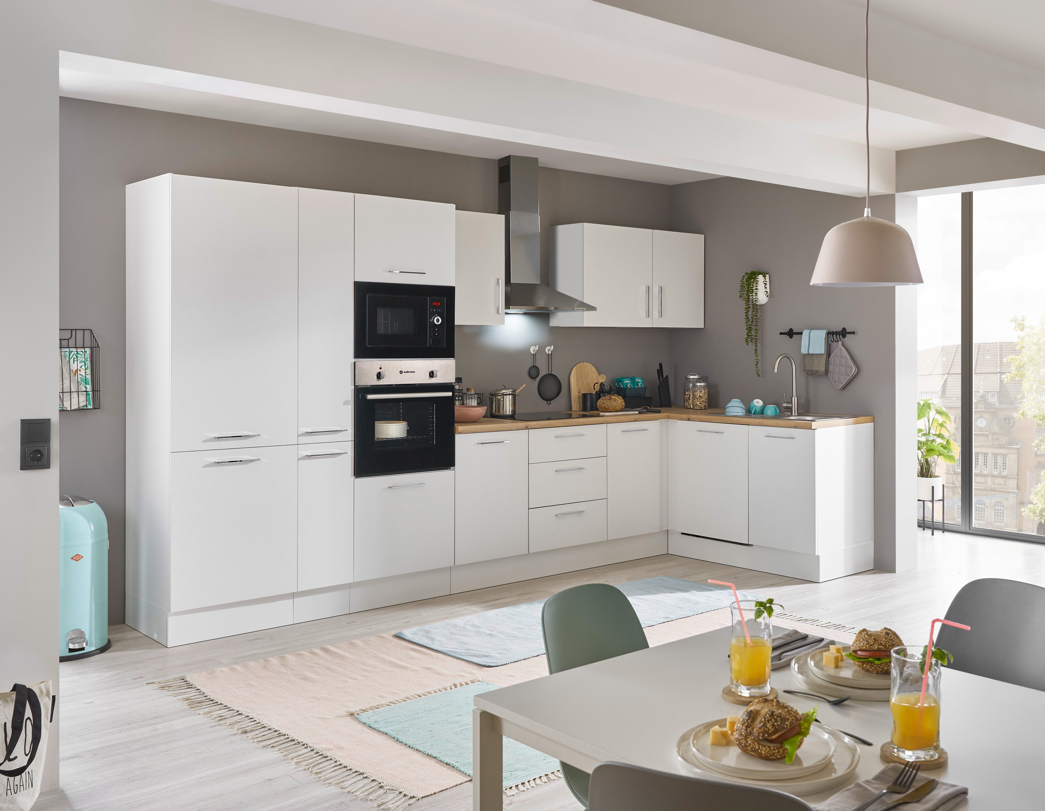 BASIC by Balculina Winkelküche Turin, Stellbreite 370x175 cm, wahlweise mit günstig online kaufen