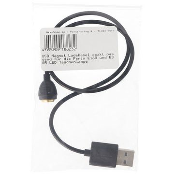 AccuCell LED Taschenlampe USB Magnet Ladekabel exakt passend für die Fenix E18R und E30R LED Ta
