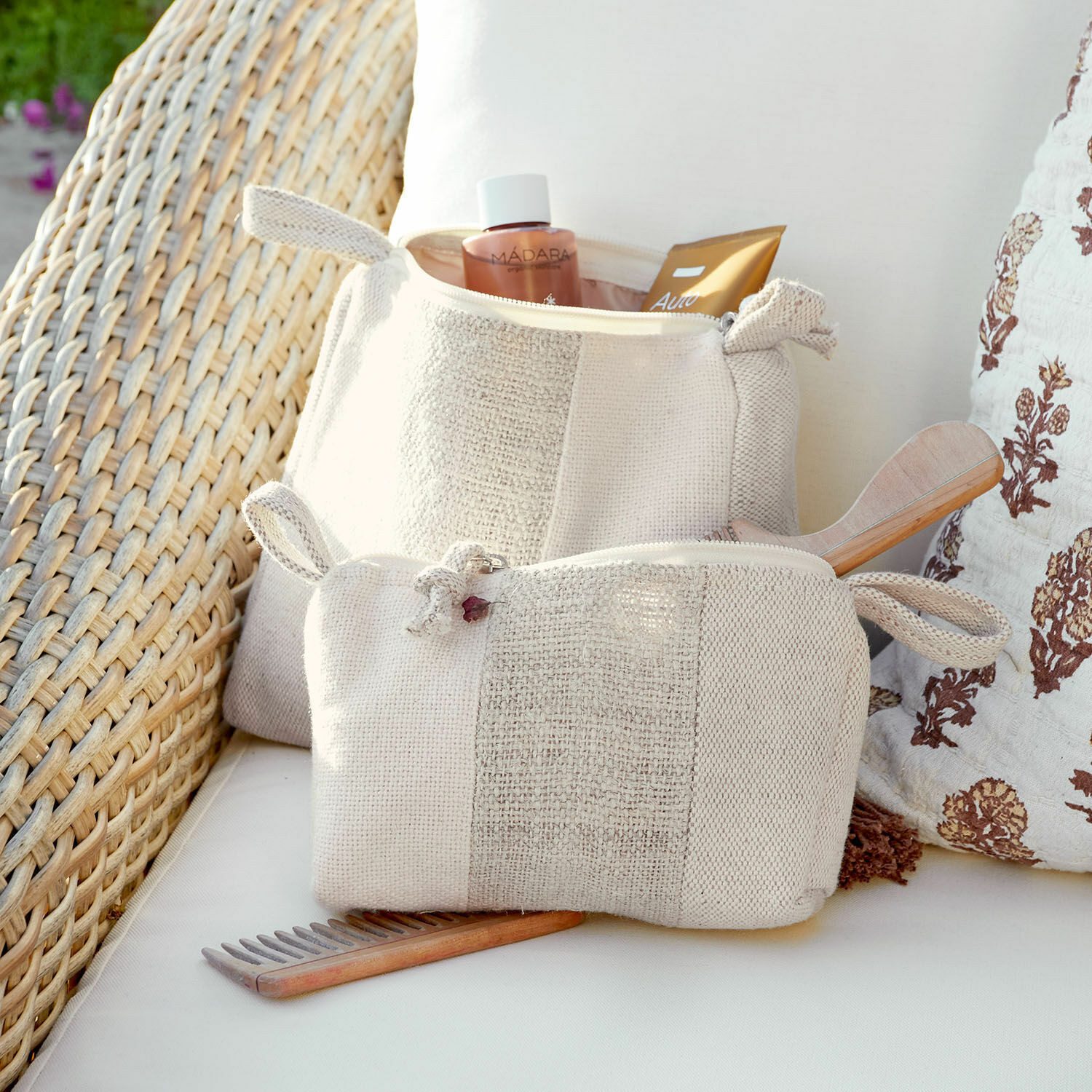 Mirabeau Handtasche Kosmetiktasche 2er Set Xerivon creme