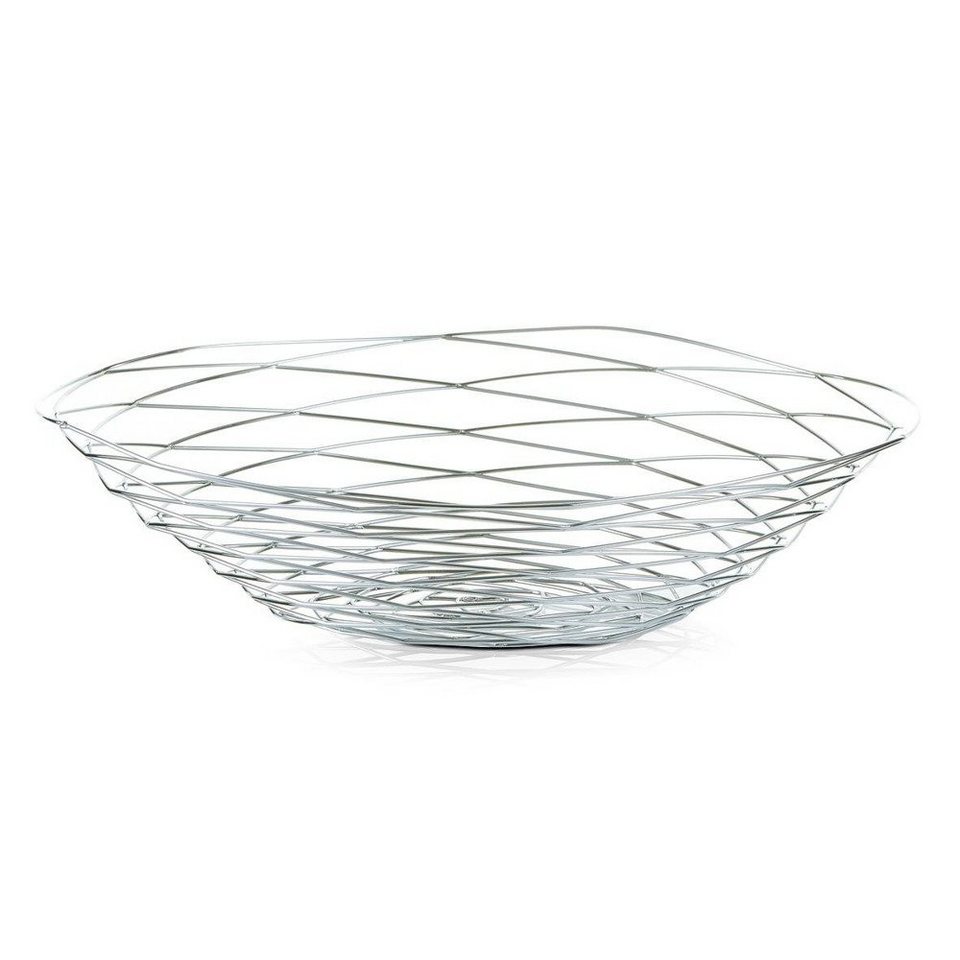 Zeller Present Küchenorganizer-Set Obstschale, Metall verchromt, silber,  Ø39 x 9,3 cm