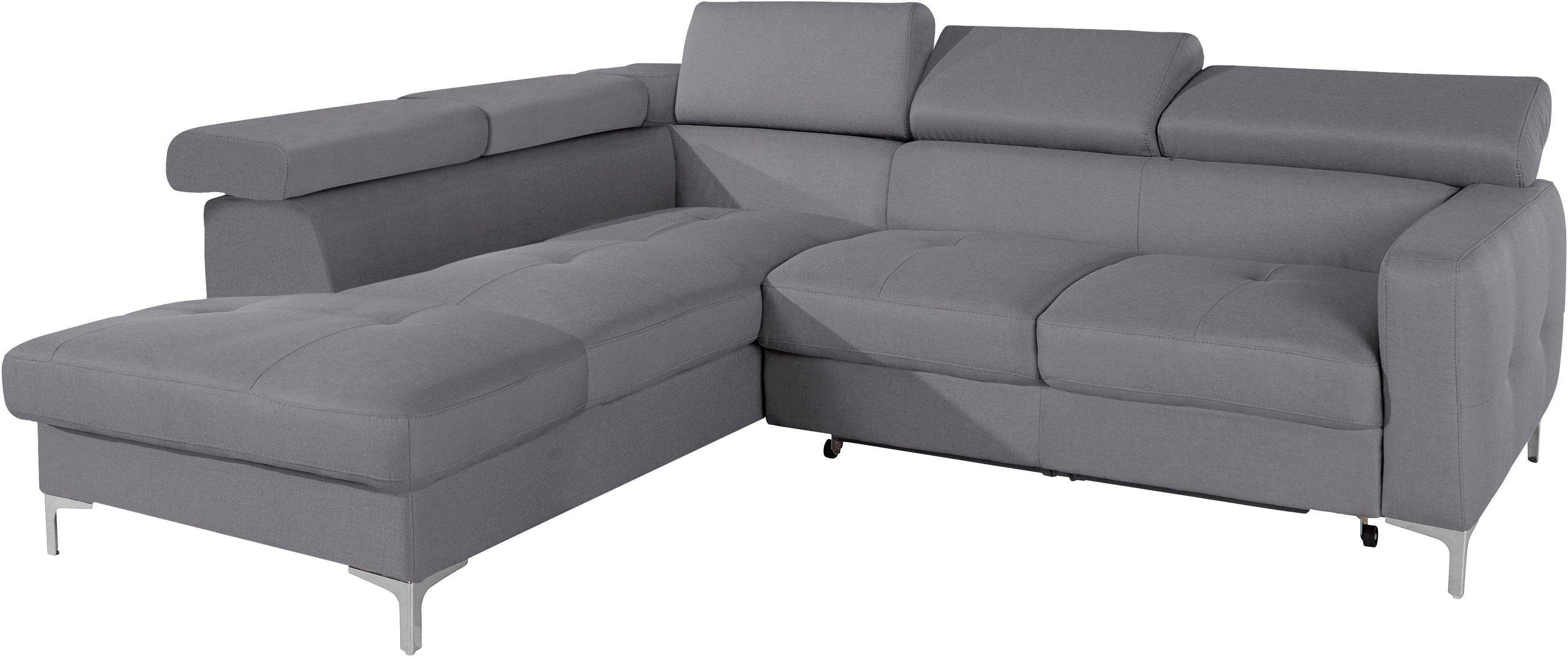 COTTA Ecksofa "Sammy L-Form", mit Kopfteilverstellung, wahlweise mit Bettfu günstig online kaufen