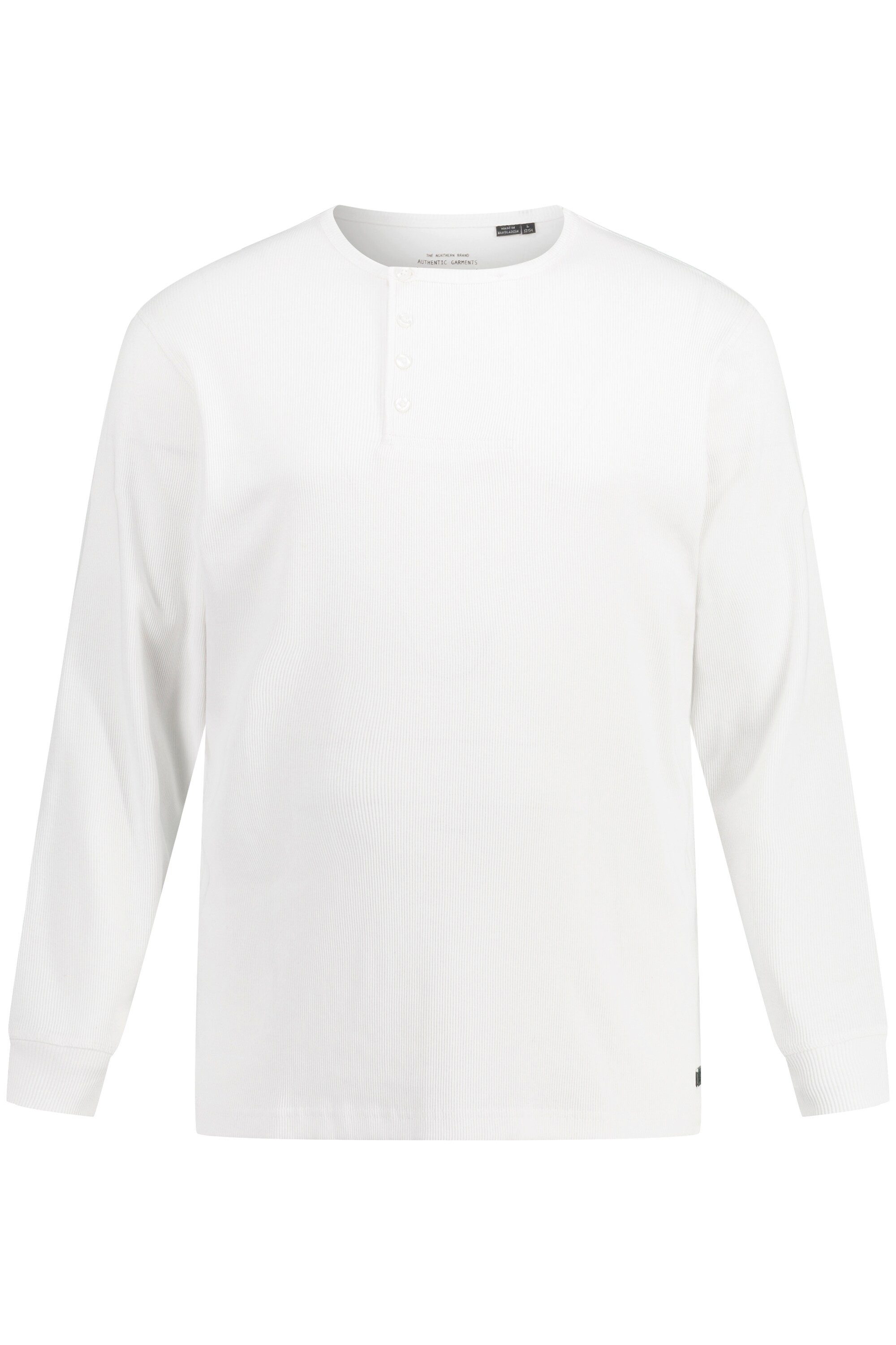 JP1880 T-Shirt Henley Langarm Rippjersey Rundhals Knopfleiste günstig online kaufen