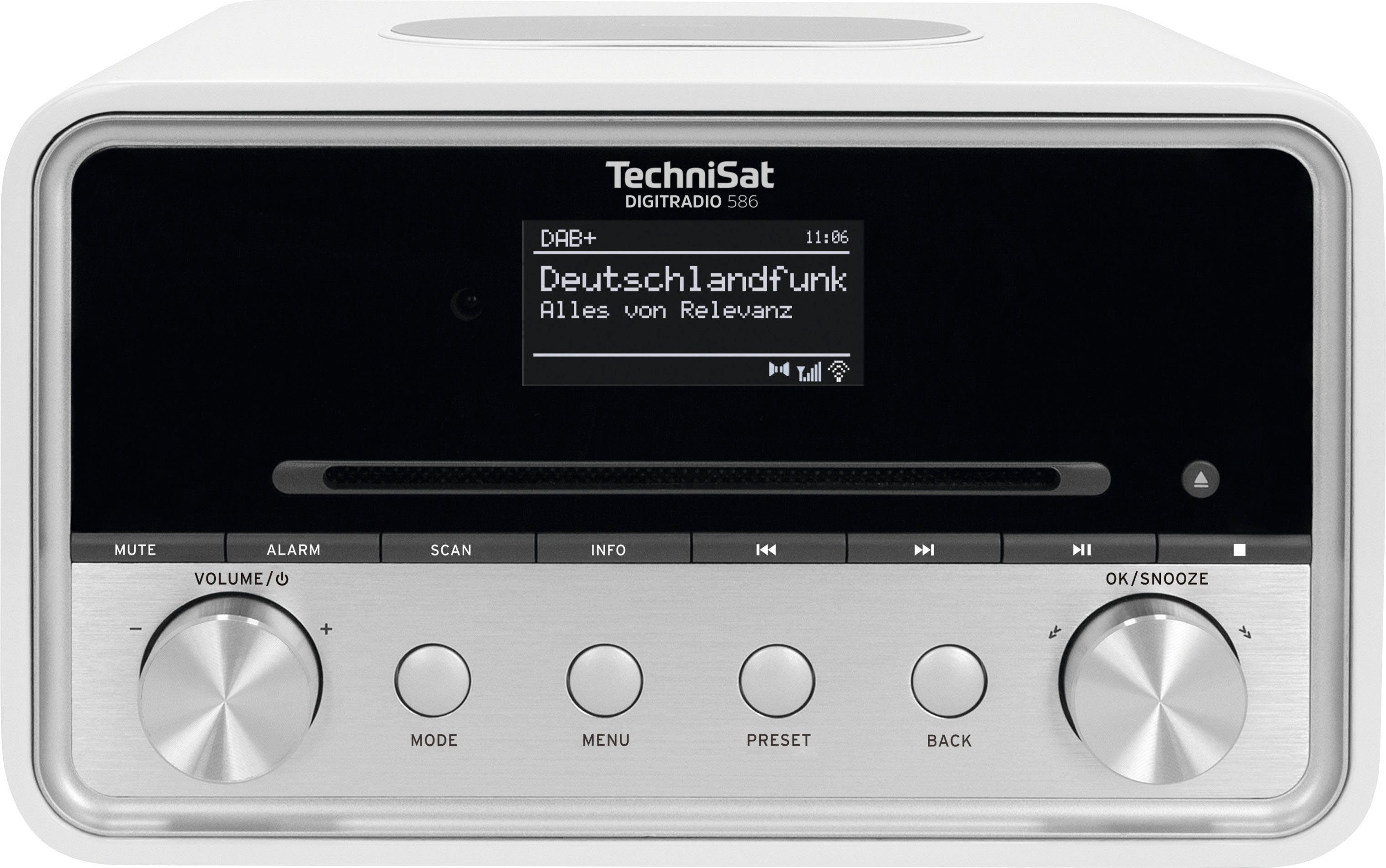 TechniSat DIGITRADIO 586 Radio (Digitalradio (DAB), Internetradio, UKW mit RDS, 20 W) Silber