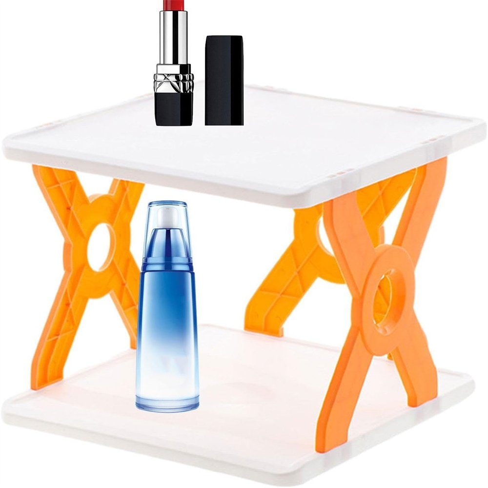 TUABUR 2-stöckiges Gewürzregal für den Schreibtisch Rutenhalter orange Farbe