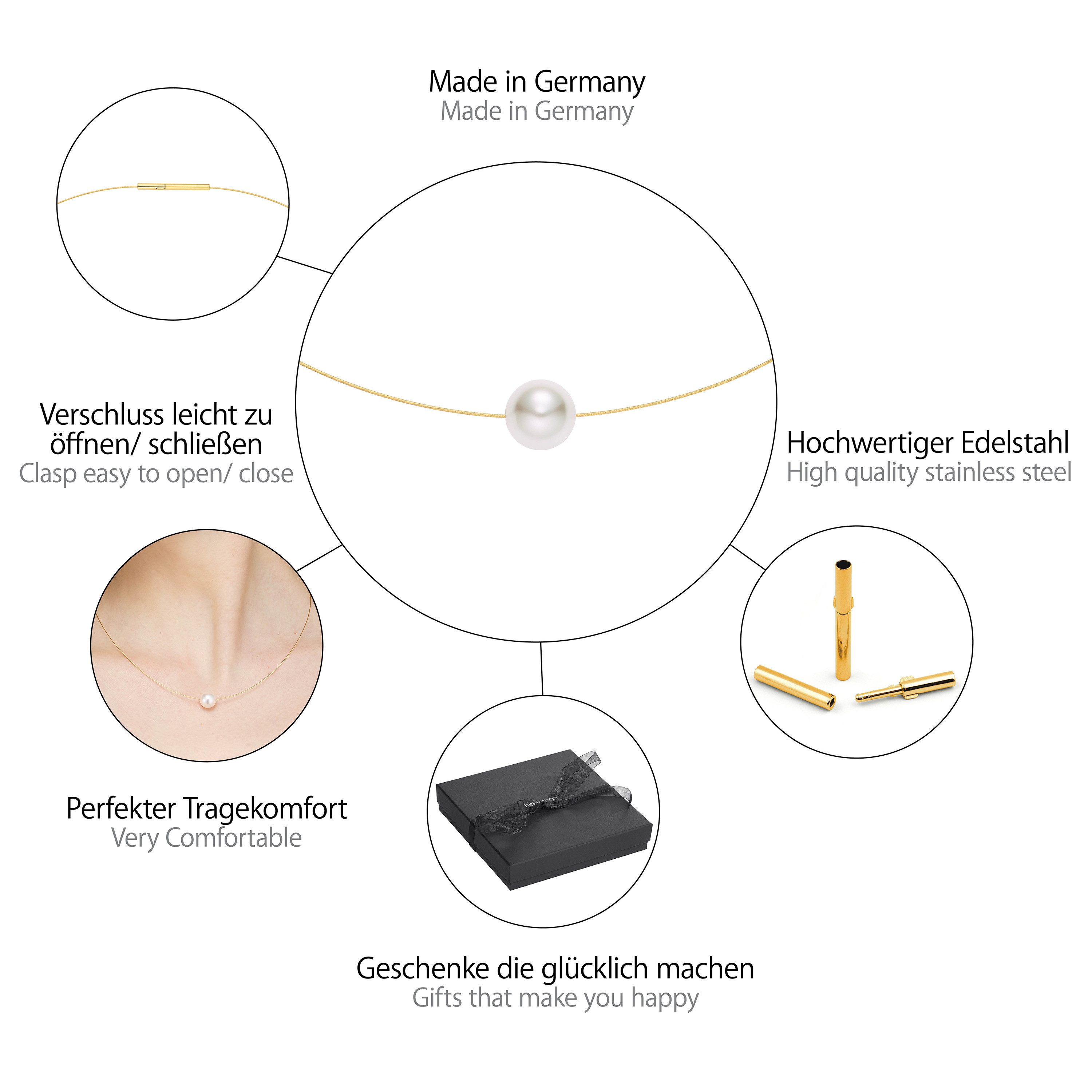 Heideman Collier Perlenkette goldfarben (keine Angabe, inkl. Geschenkverpackung), mit einer Perle