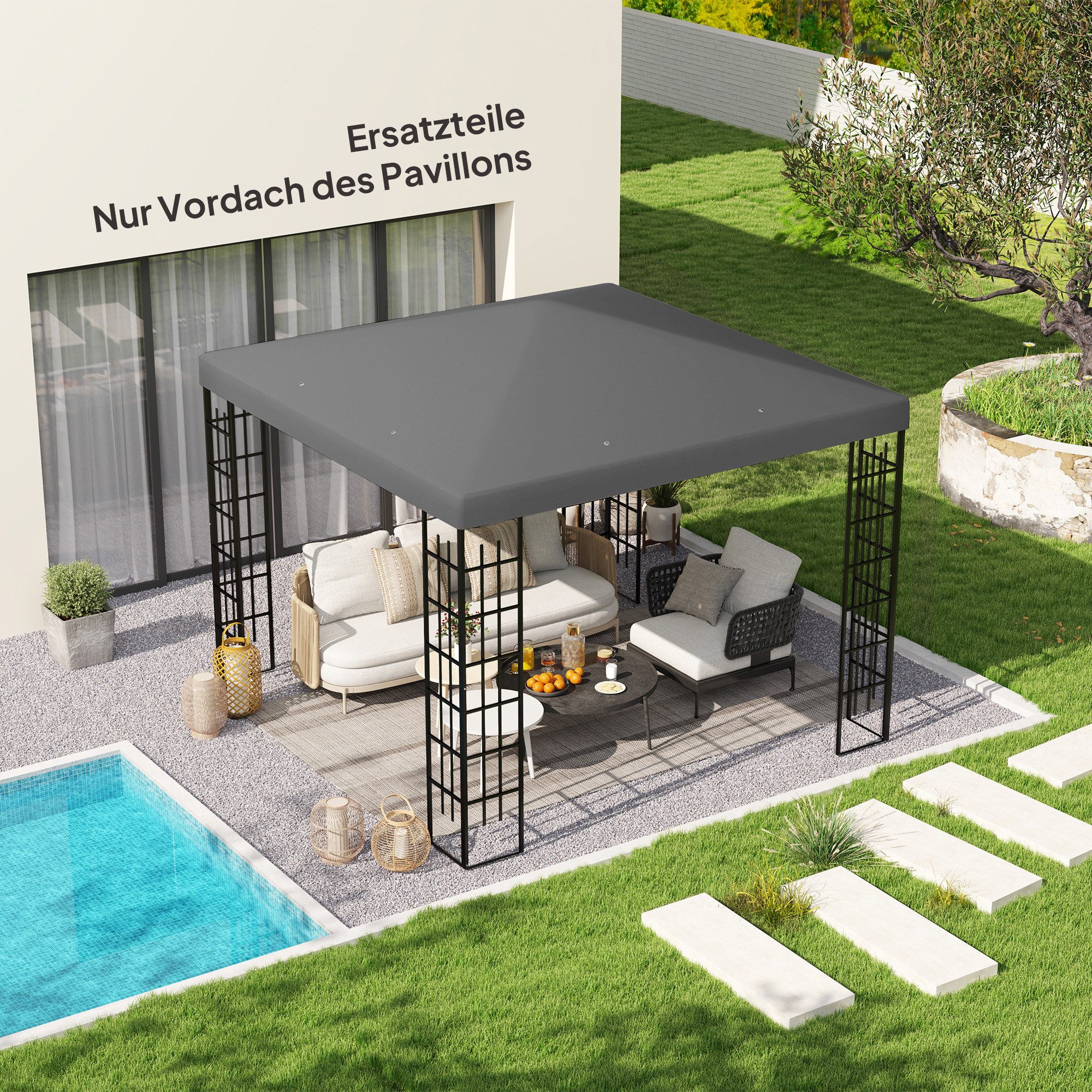 Outsunny Pavillon-Ersatzdach für Pavillon 3 x günstig online kaufen