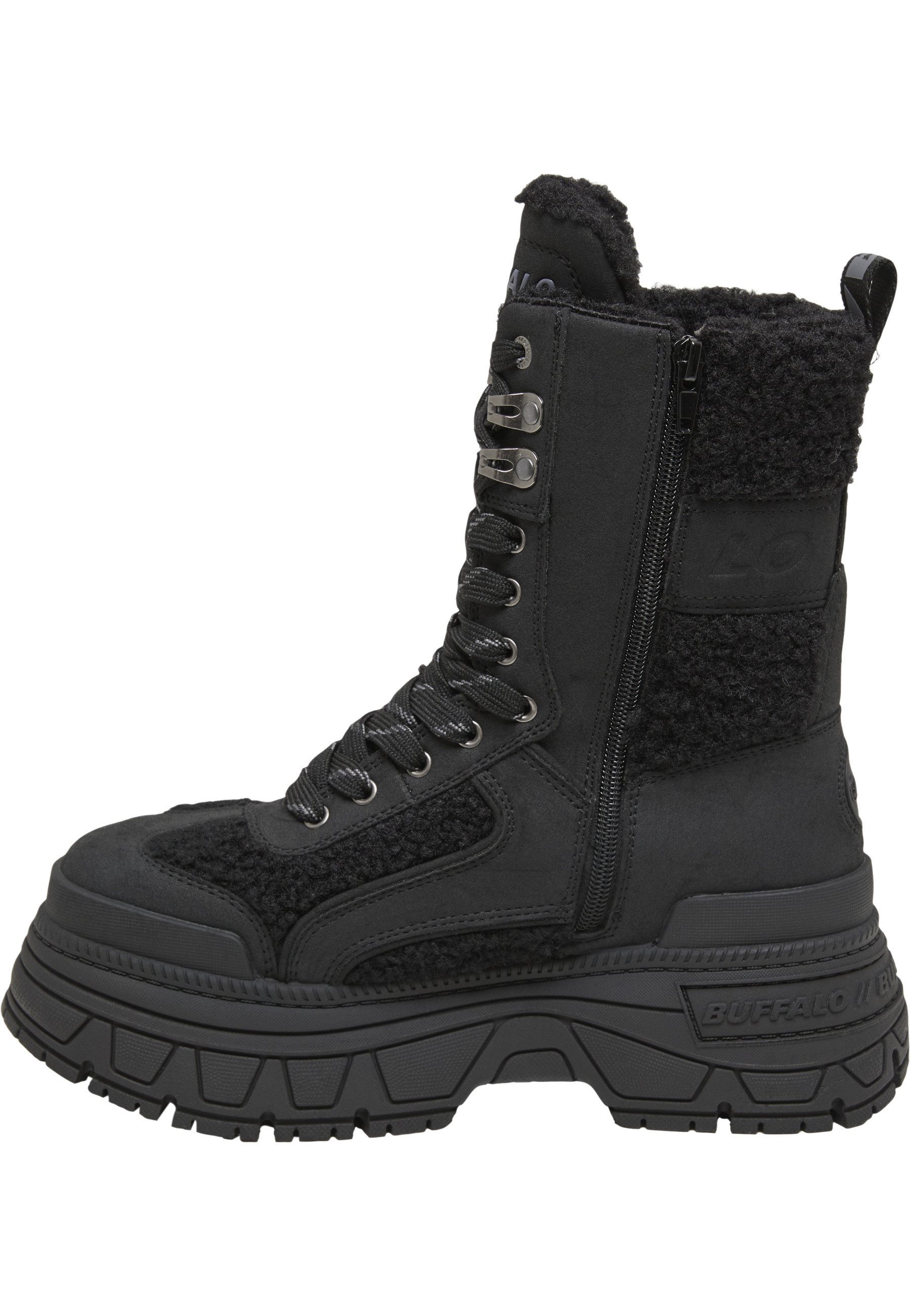 Buffalo Buffalo FUSION COM HI WARM - VEGAN NUBUCK/FUR Stiefel
