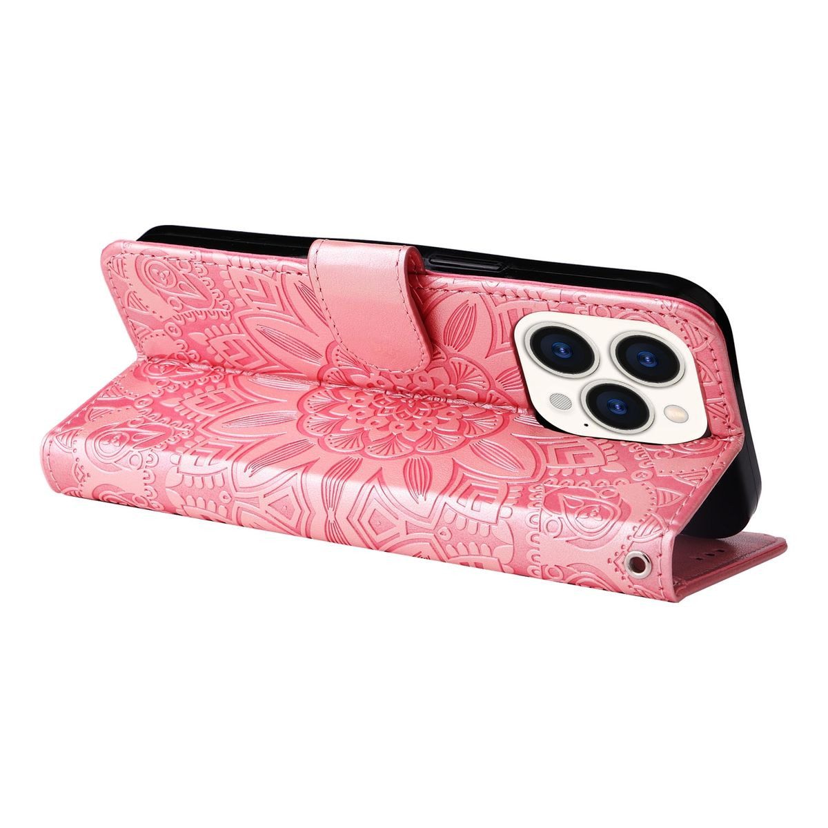 König Design Handyhülle Apple iPhone 14 Pro, Schutzhülle Schutztasche Case Cover Etuis Wallet Klapptasche Bookstyle