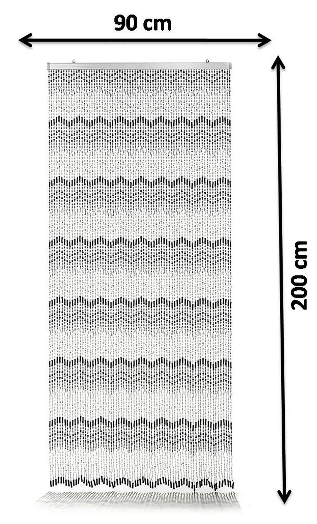 Kobolo Türvorhang Perlenvorhang MOUNTAIN - black white - 90x200 cm (1 St), günstig online kaufen
