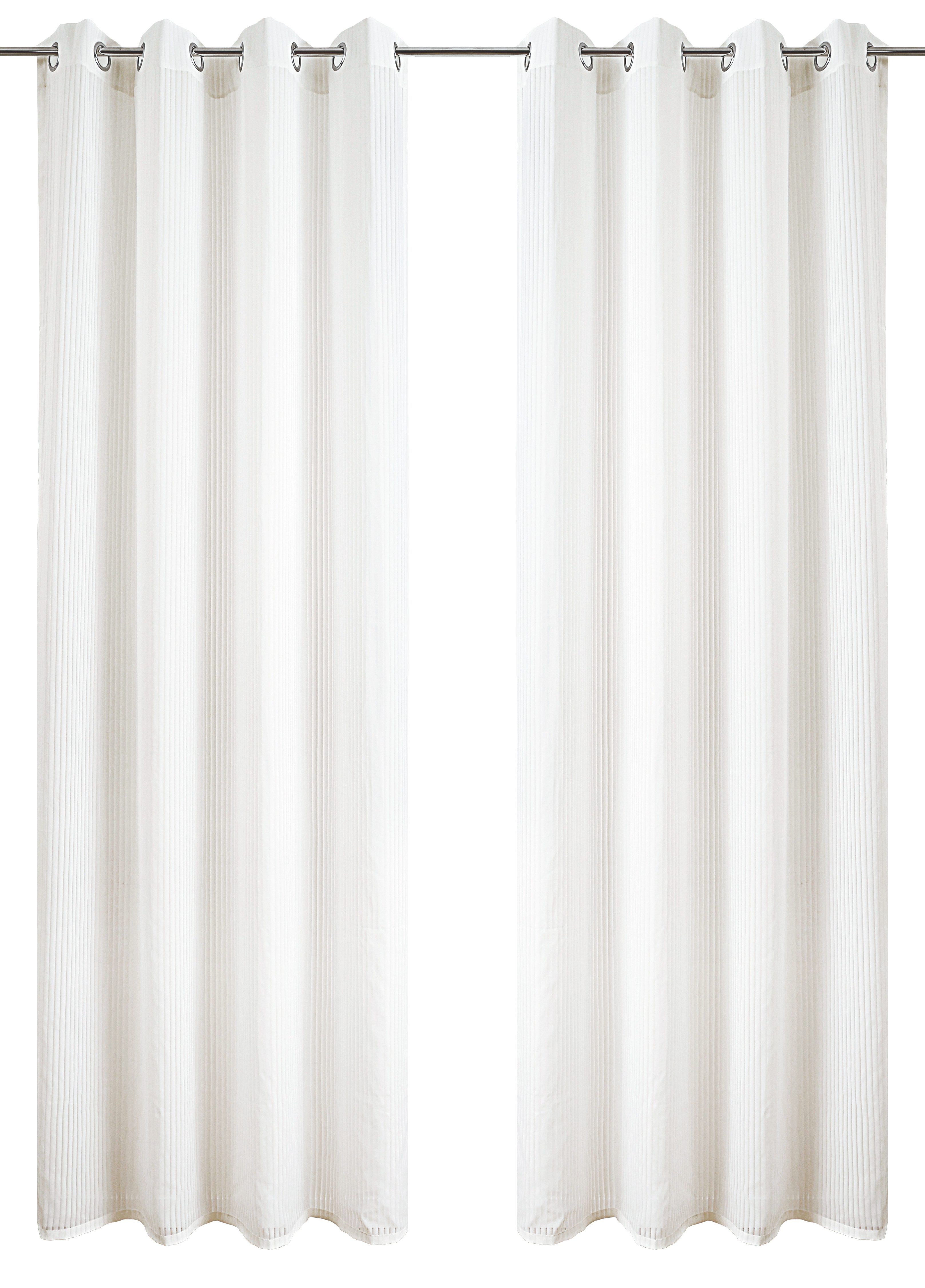 my home Gardine Mazi (1 St), Ösen, halbtransparent, 1 Schal, mit eingewebte günstig online kaufen