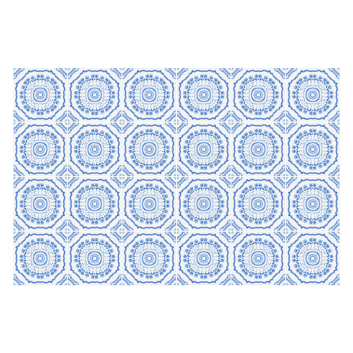 Tulup Fliesenaufkleber Fliesenaufkleber Klebefolie Fliesen Blumenornamente Fliesen Folie