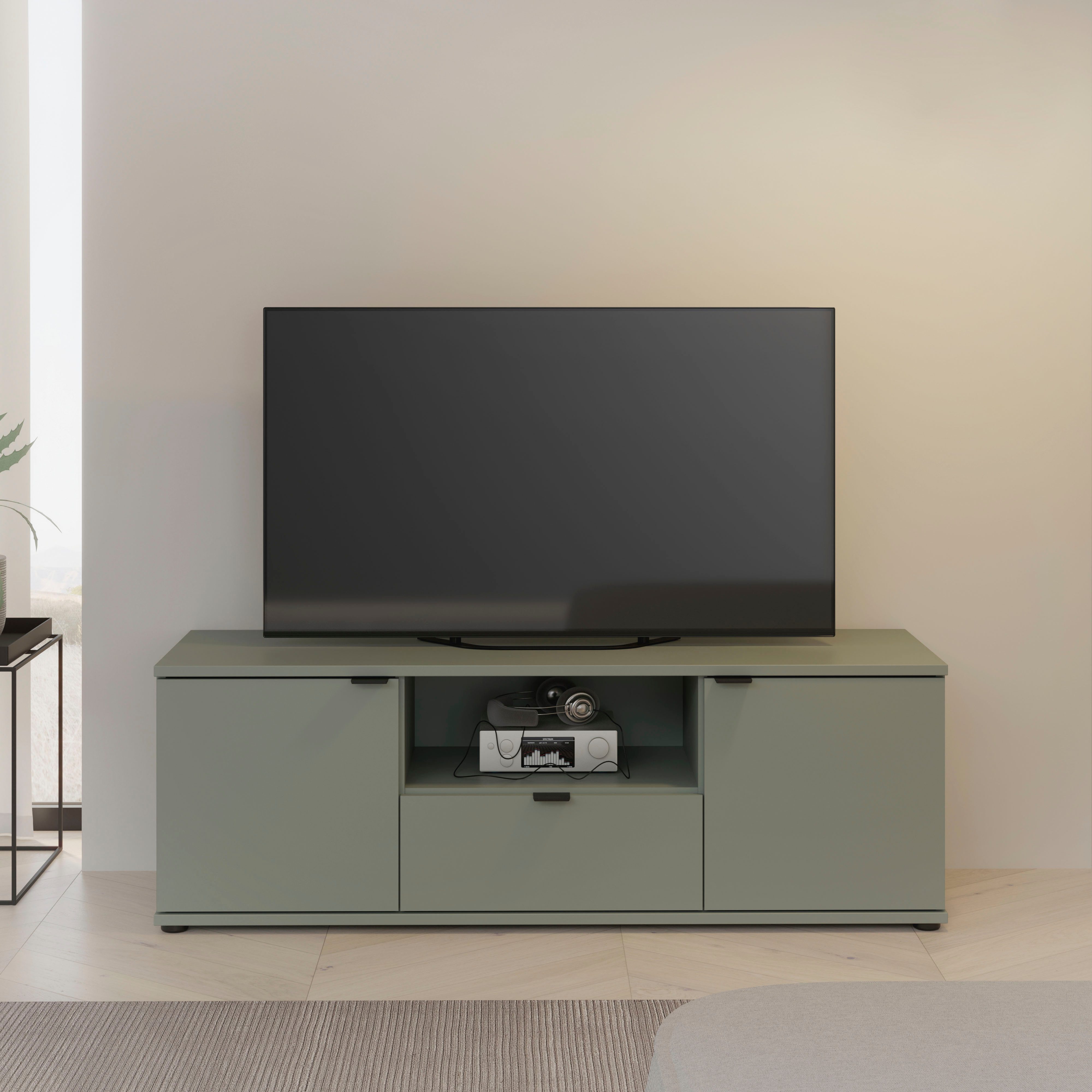 FORTE Lowboard "Ganymede", (Breite 129,8cm), TV Board, Stauraum, Schublade; günstig online kaufen